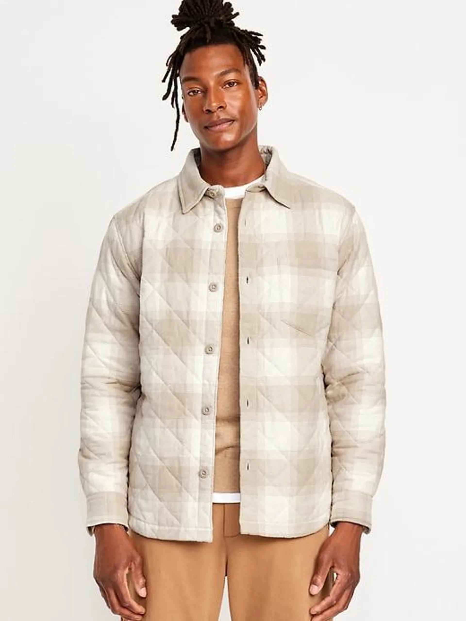 Quilted Button-Down Shacket