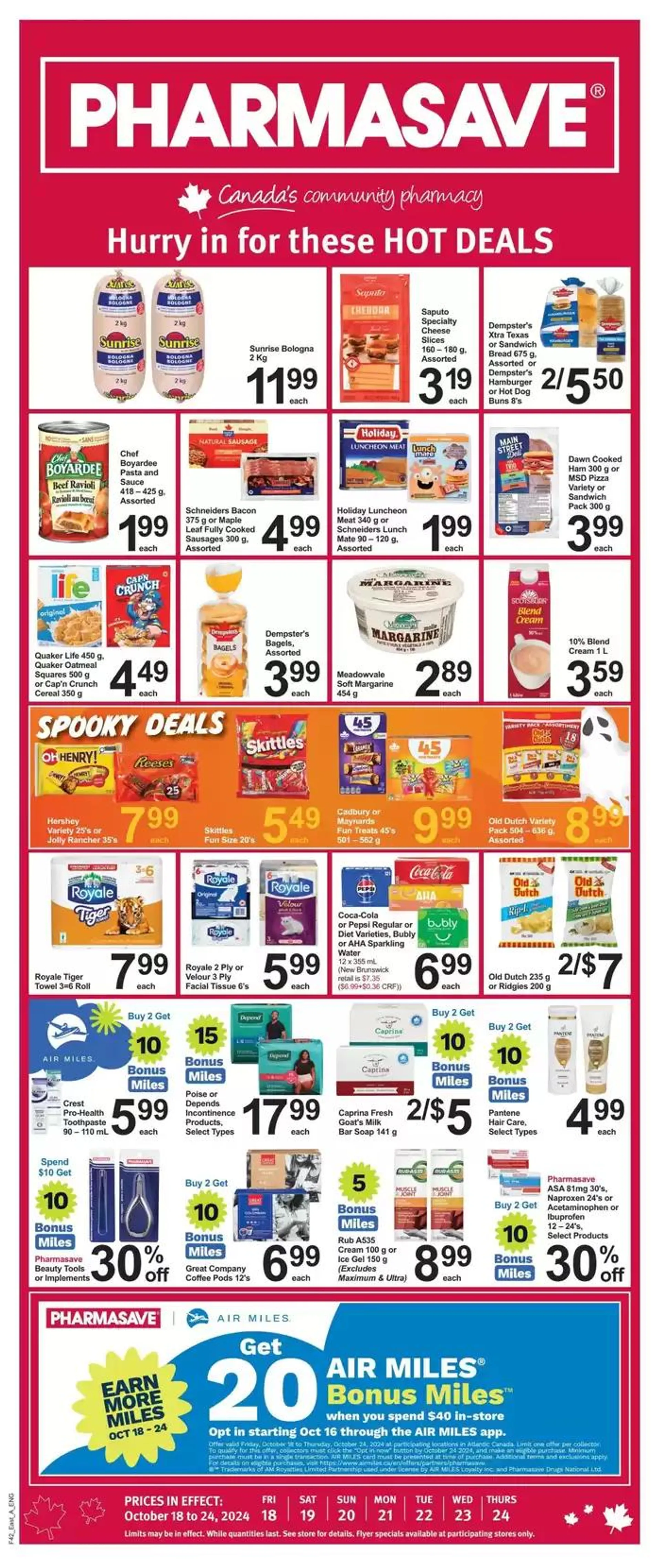 Pharmasave weekly flyer from October 18 to October 24 2024 - flyer page 1