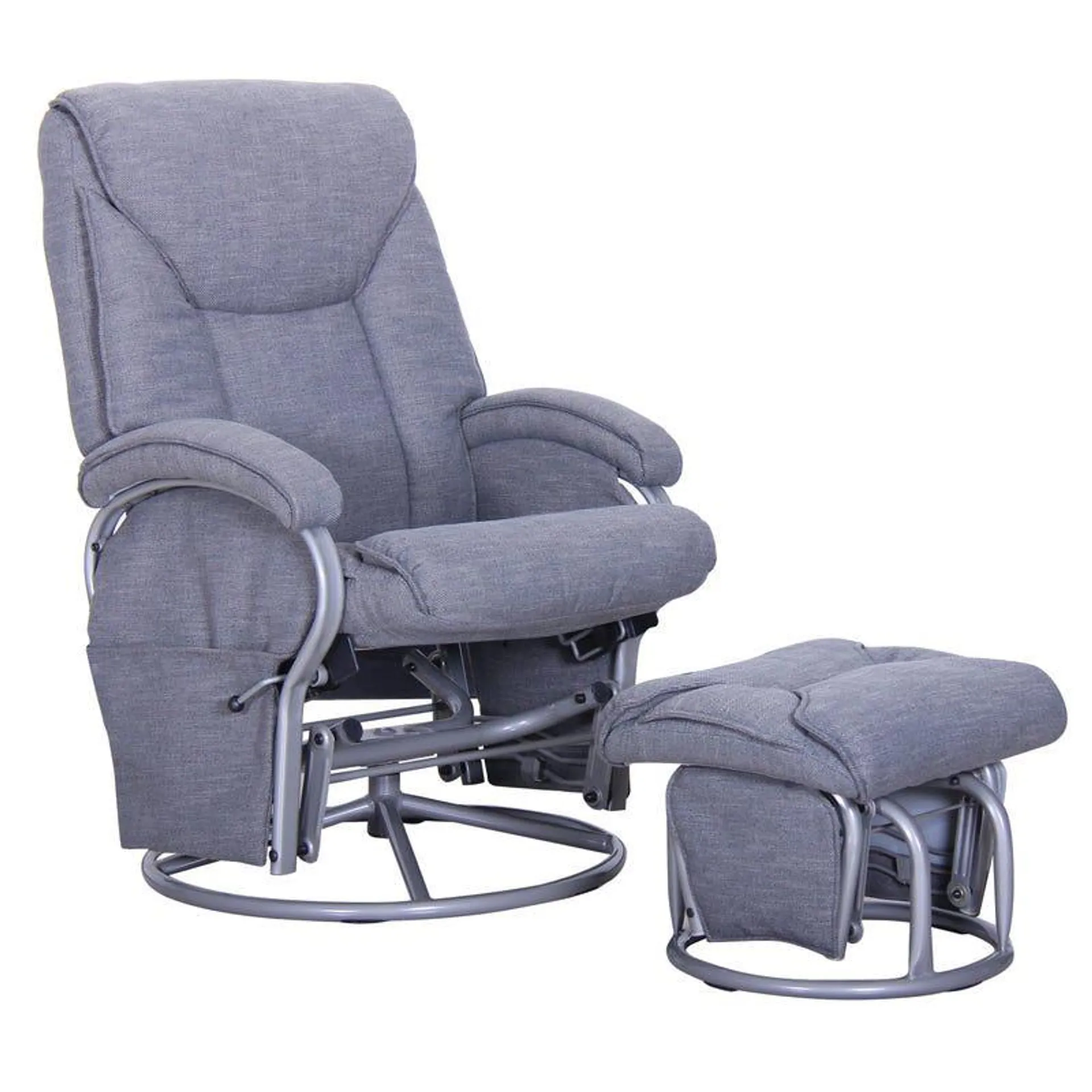 Fauteuil inclinable et berçant avec repose-pieds