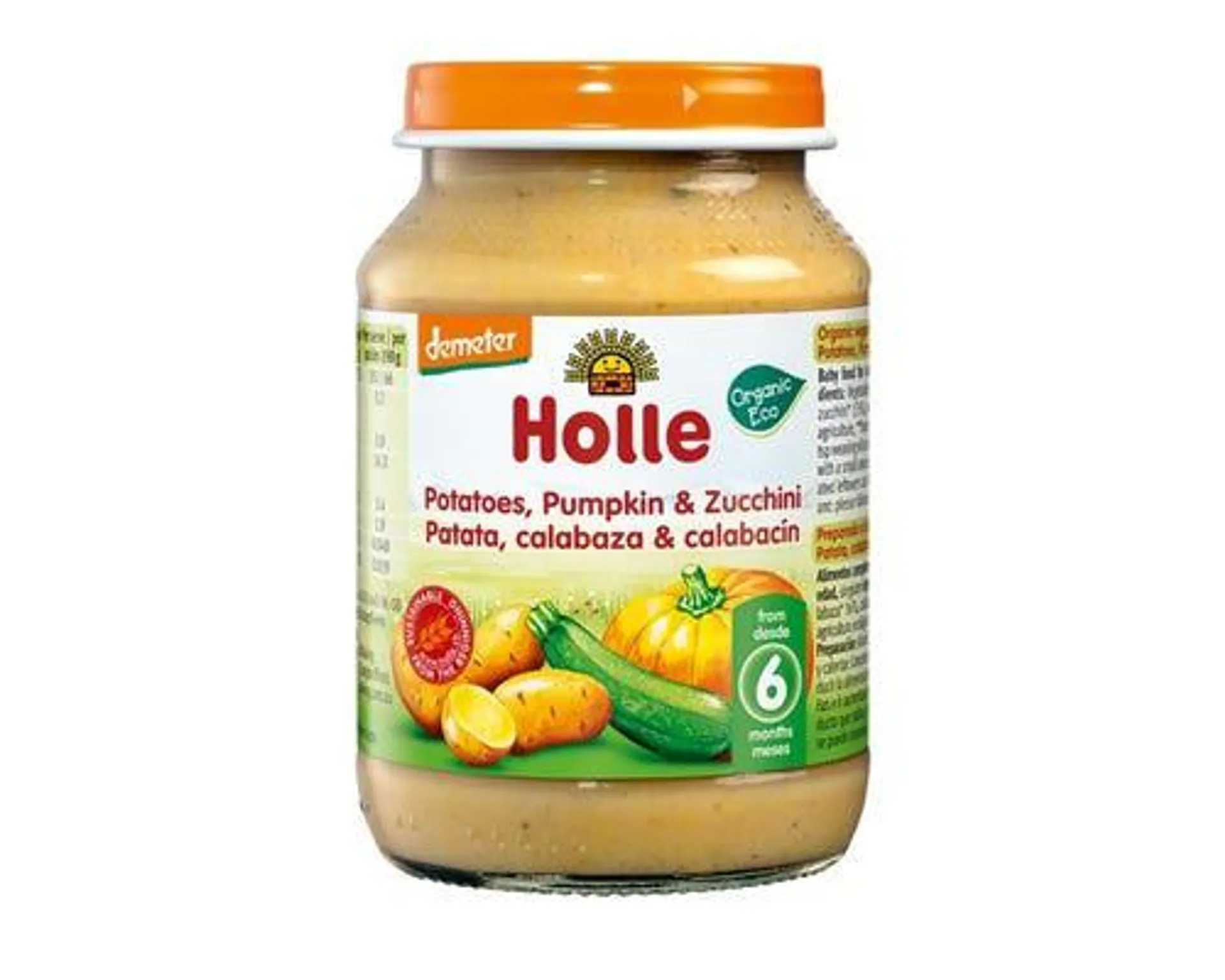 Holle Organic Baby Food Jar Potatoes, Pumpkin & Zucchini 190g