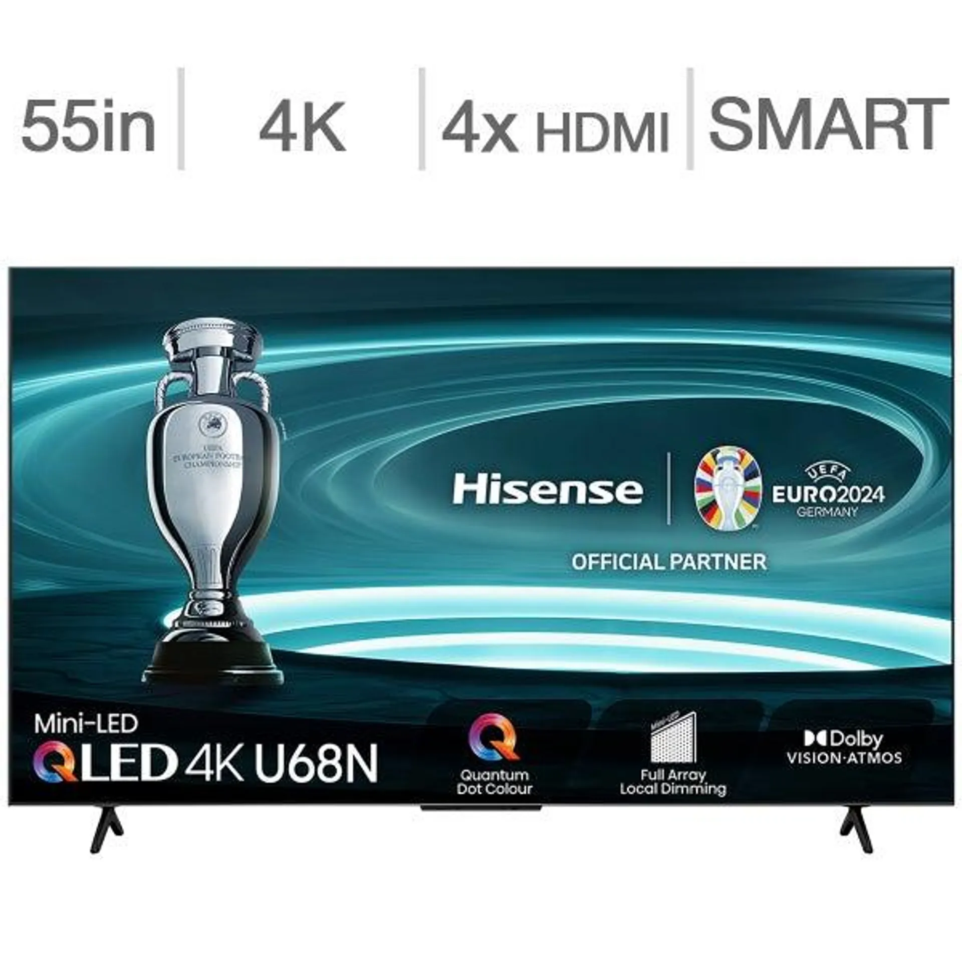 Hisense 55" Class - U68N Series - 4K QLED Mini LED TV