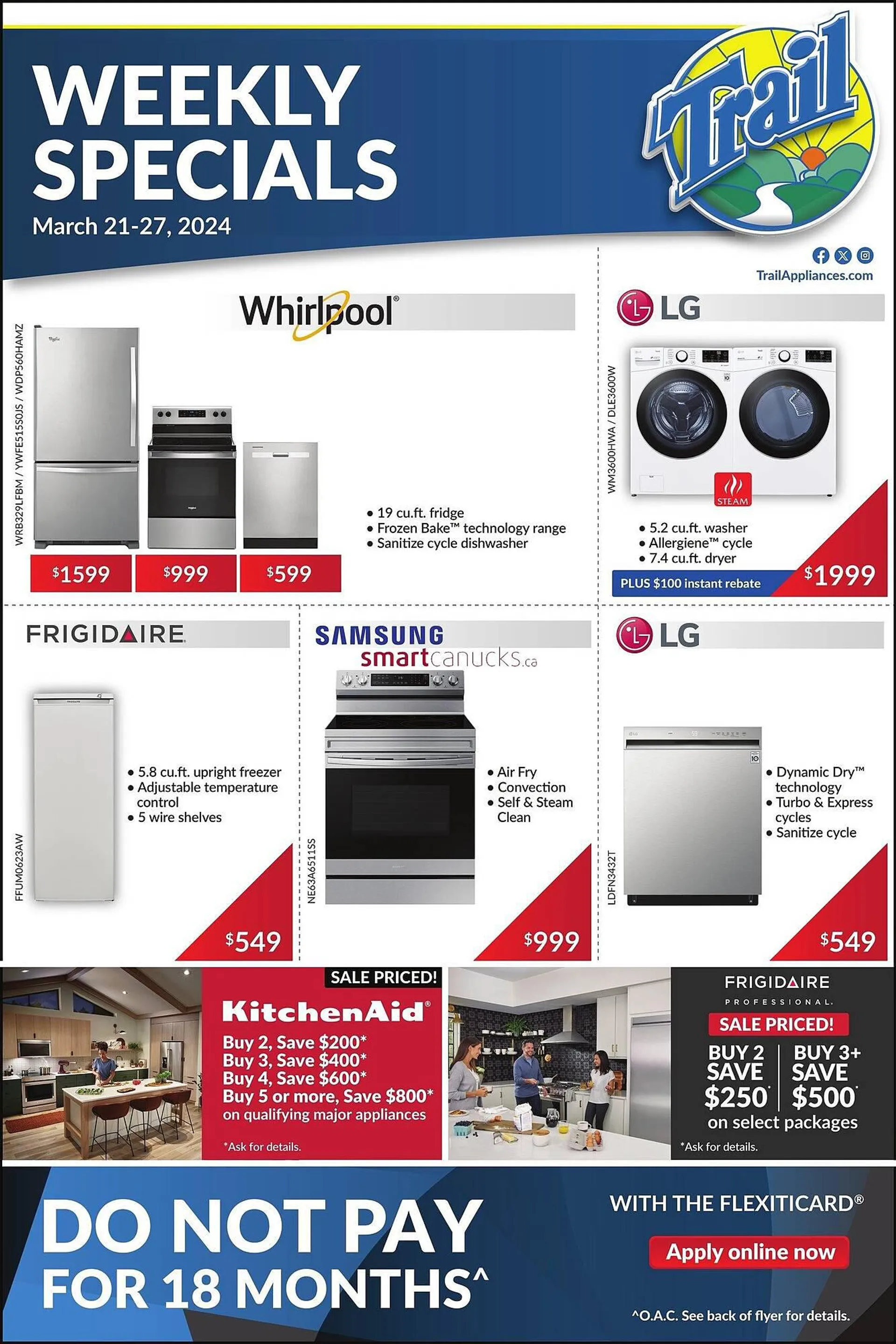 Trail Appliances flyer from March 21 to March 27 2024 - flyer page 1