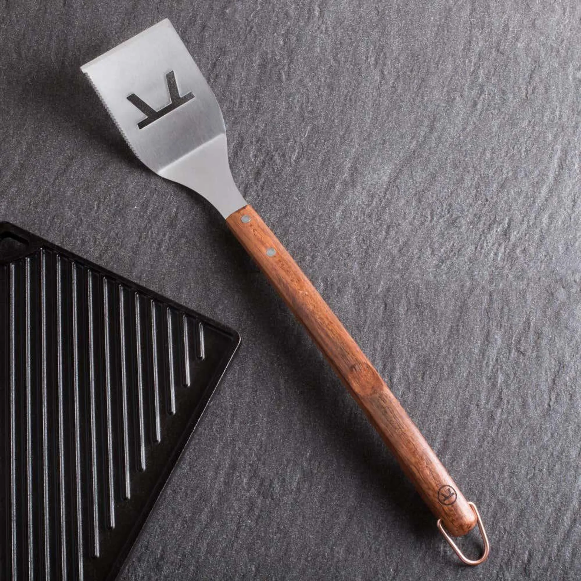 Outset BBQ Rosewood Handle Spatula (Stainless Steel)