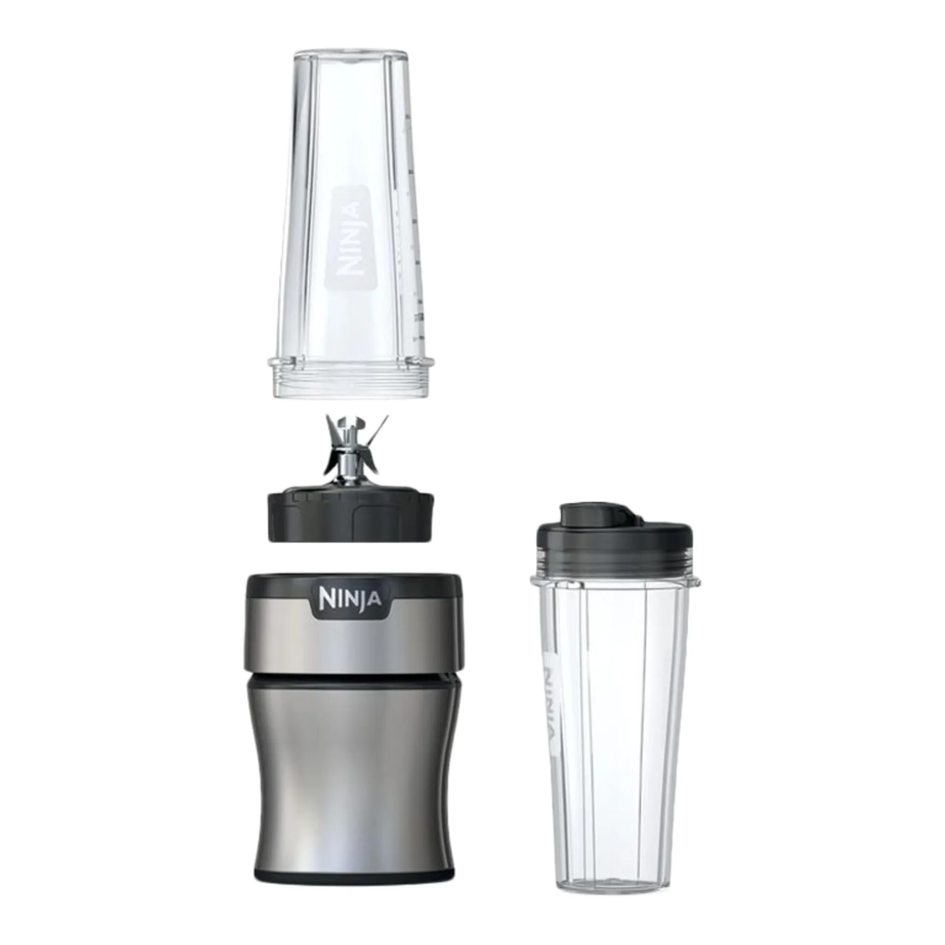 Ninja® Nutri Personal Blender w/ 2 Travel Jars, Silver, 591mL