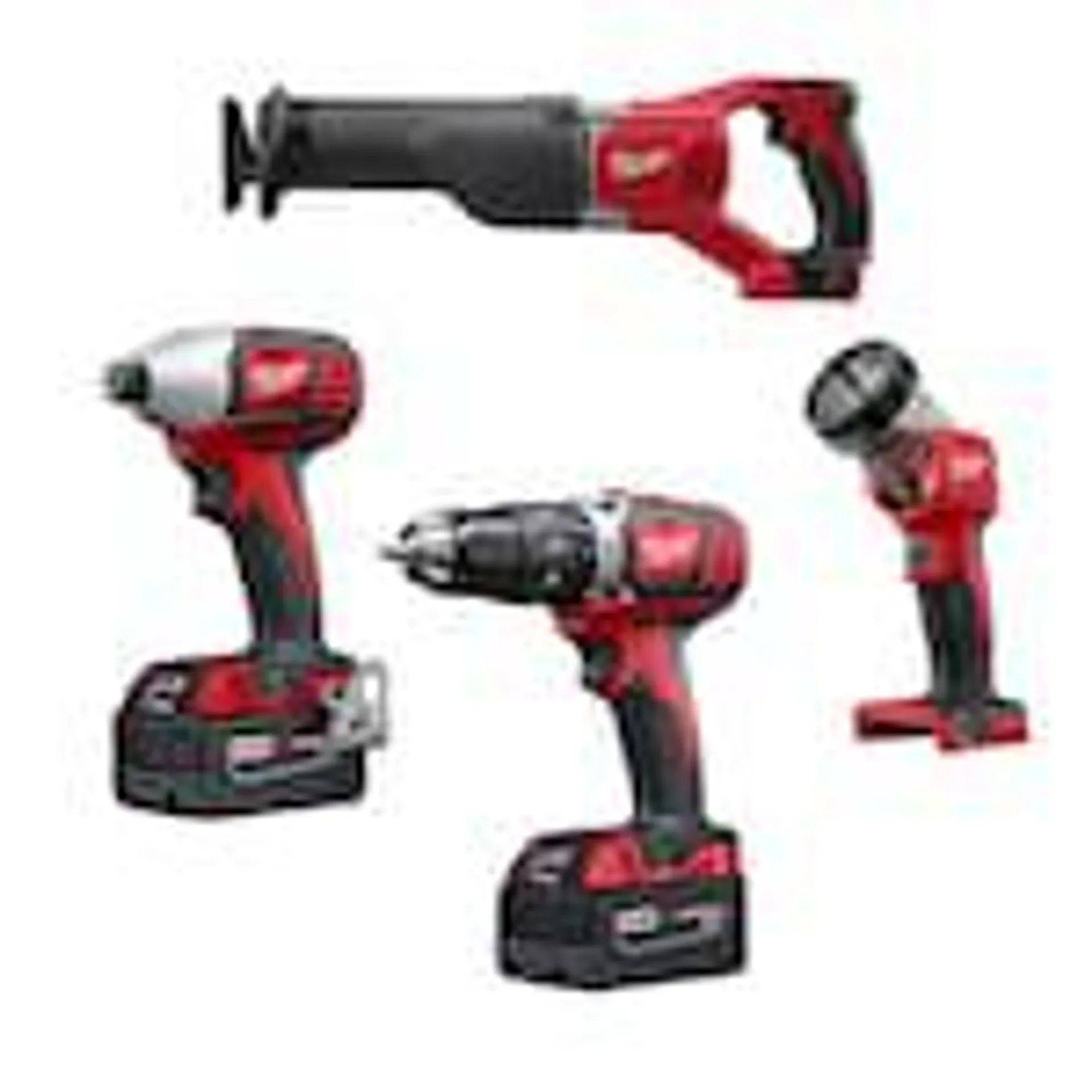 M18 18V Lithium-Ion Cordless Combo Tool Kit (4-Tool) with (2) 3.0Ah Batteries, Charger, Tool Bag