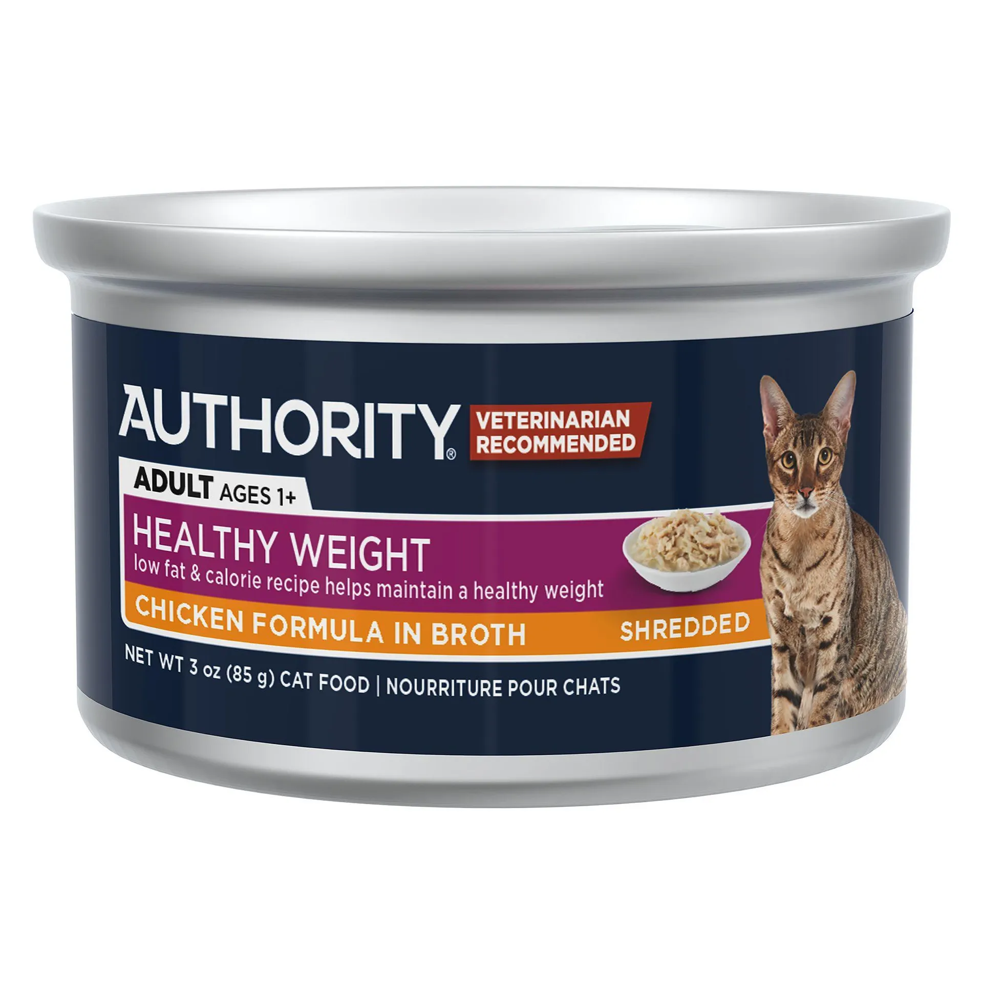 Authority Healthy Weight Adult Cat Wet Food - Shredded, 3 Oz