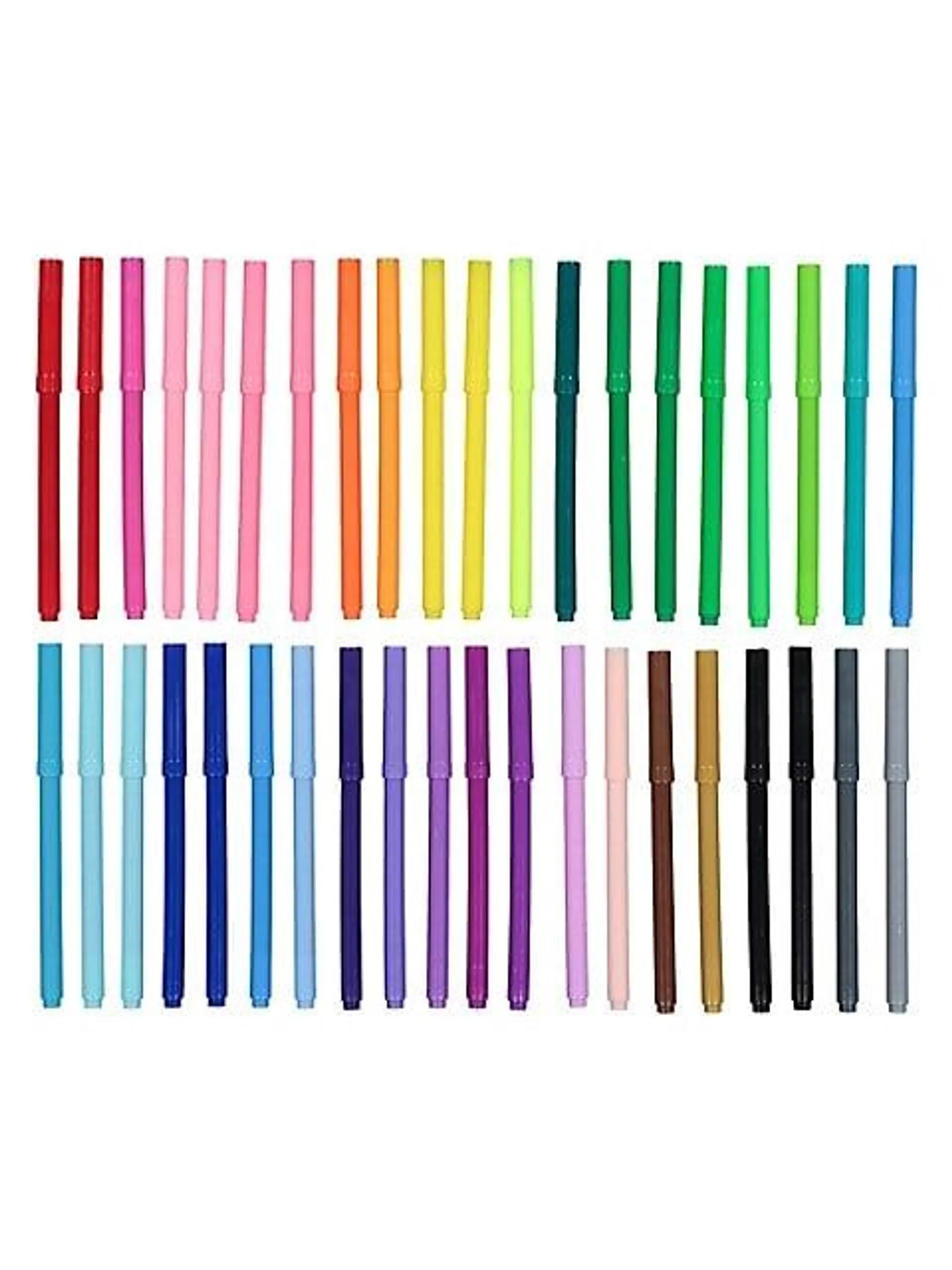 40-Pack Coloured Markers Set