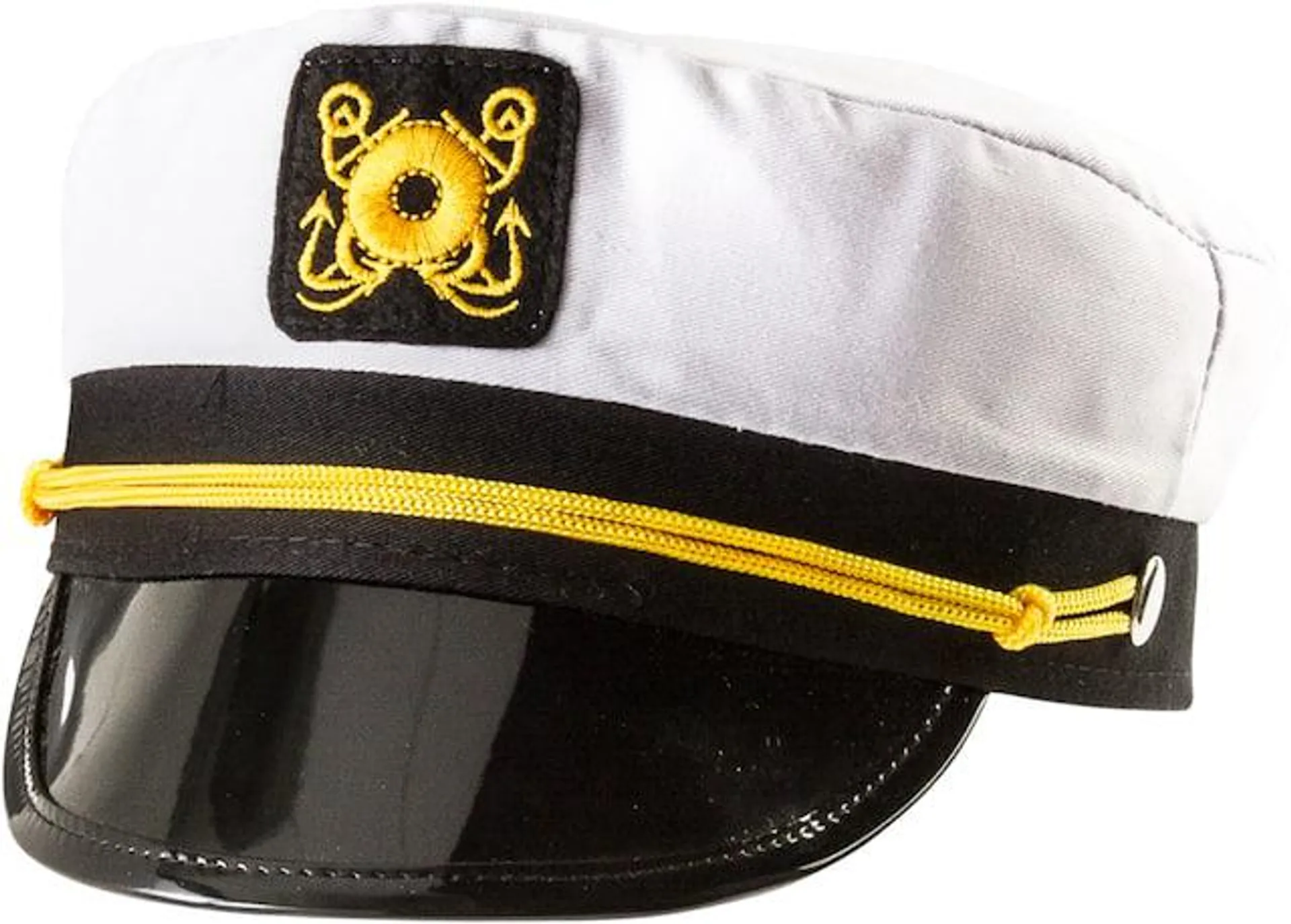 Skipper Captain Hat, White, Adult, One Size