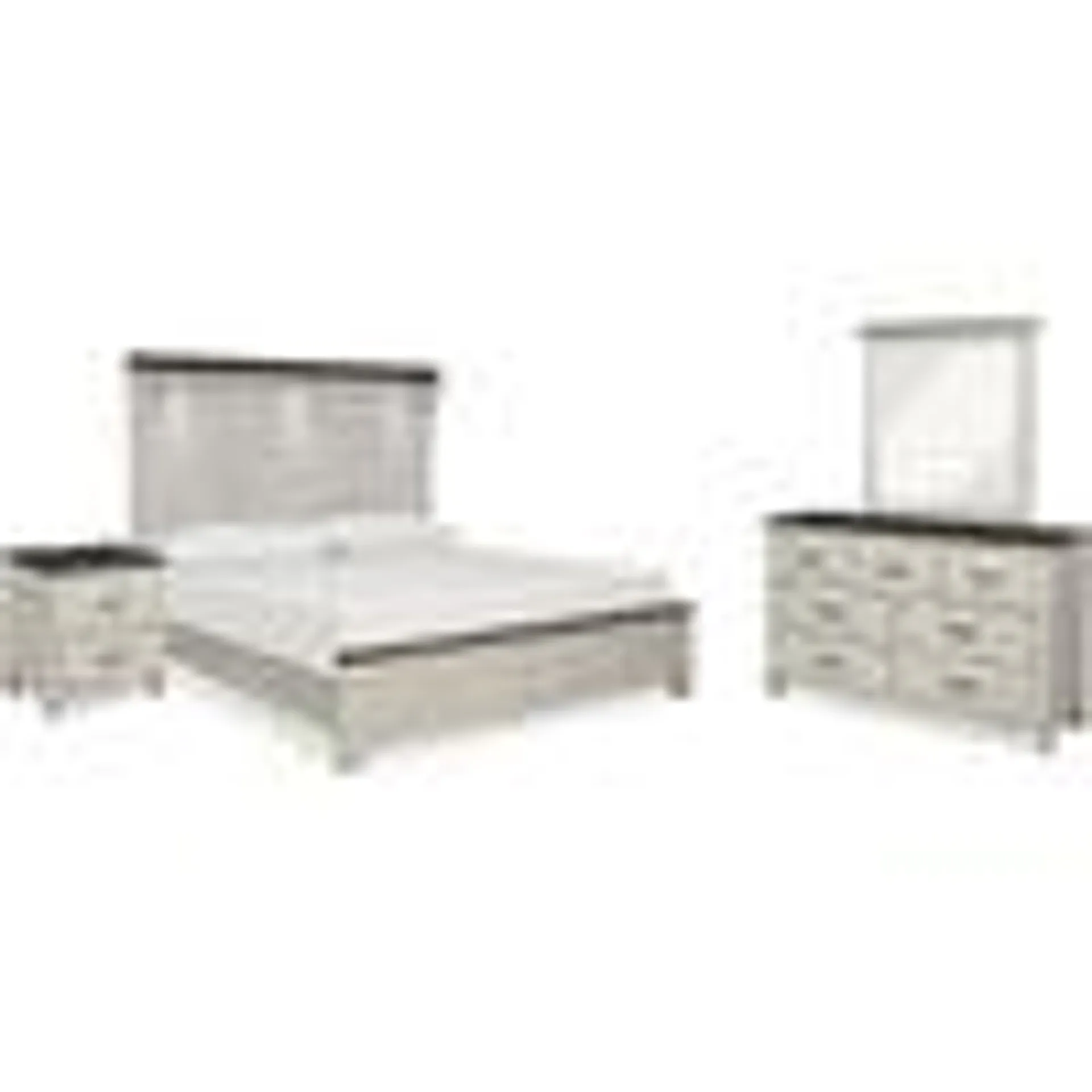 Darborn 6 Piece King Panel Bedroom - Gray/Brown