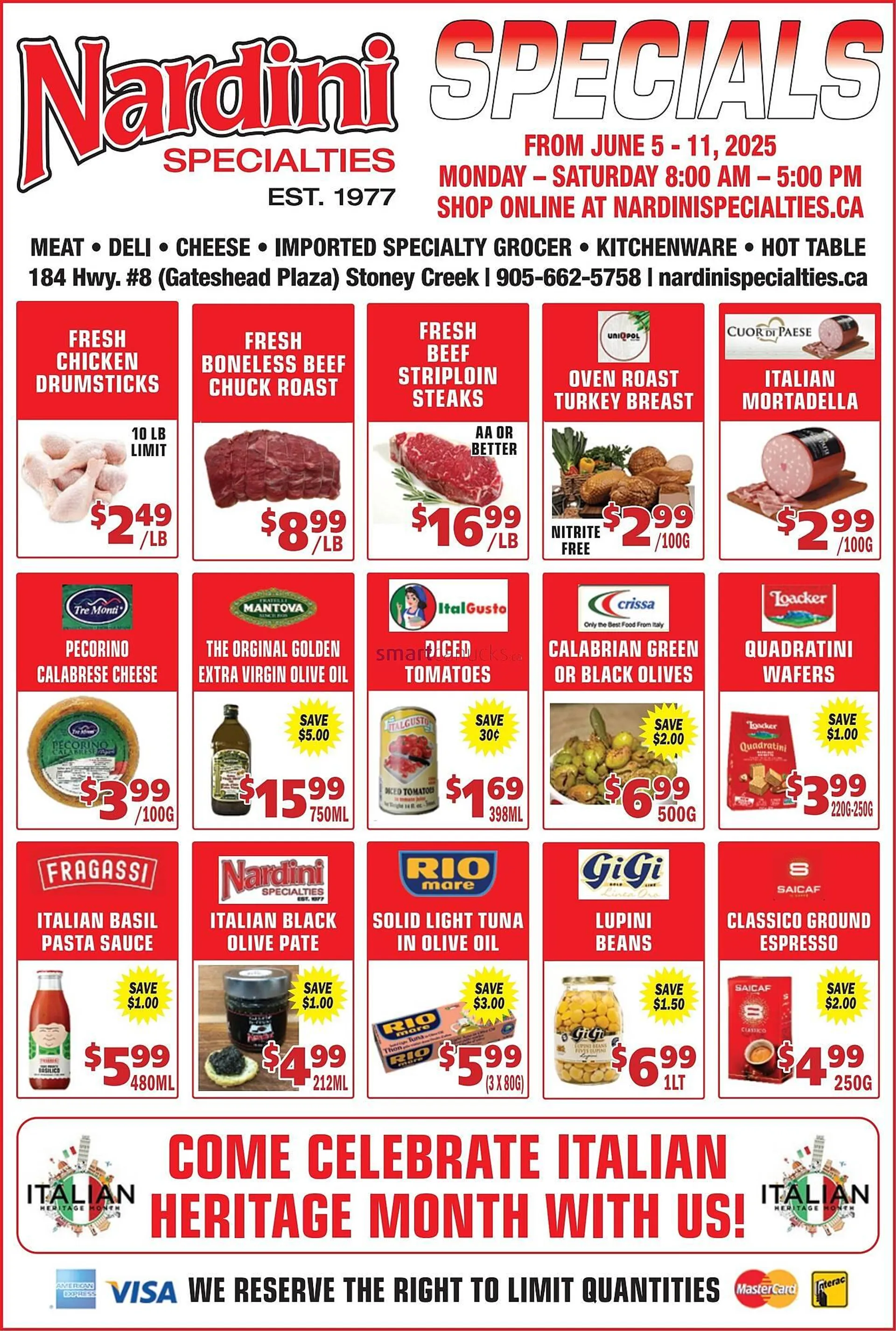 Nardini Specialties flyer from June 5 to June 11 2025 - flyer page 1