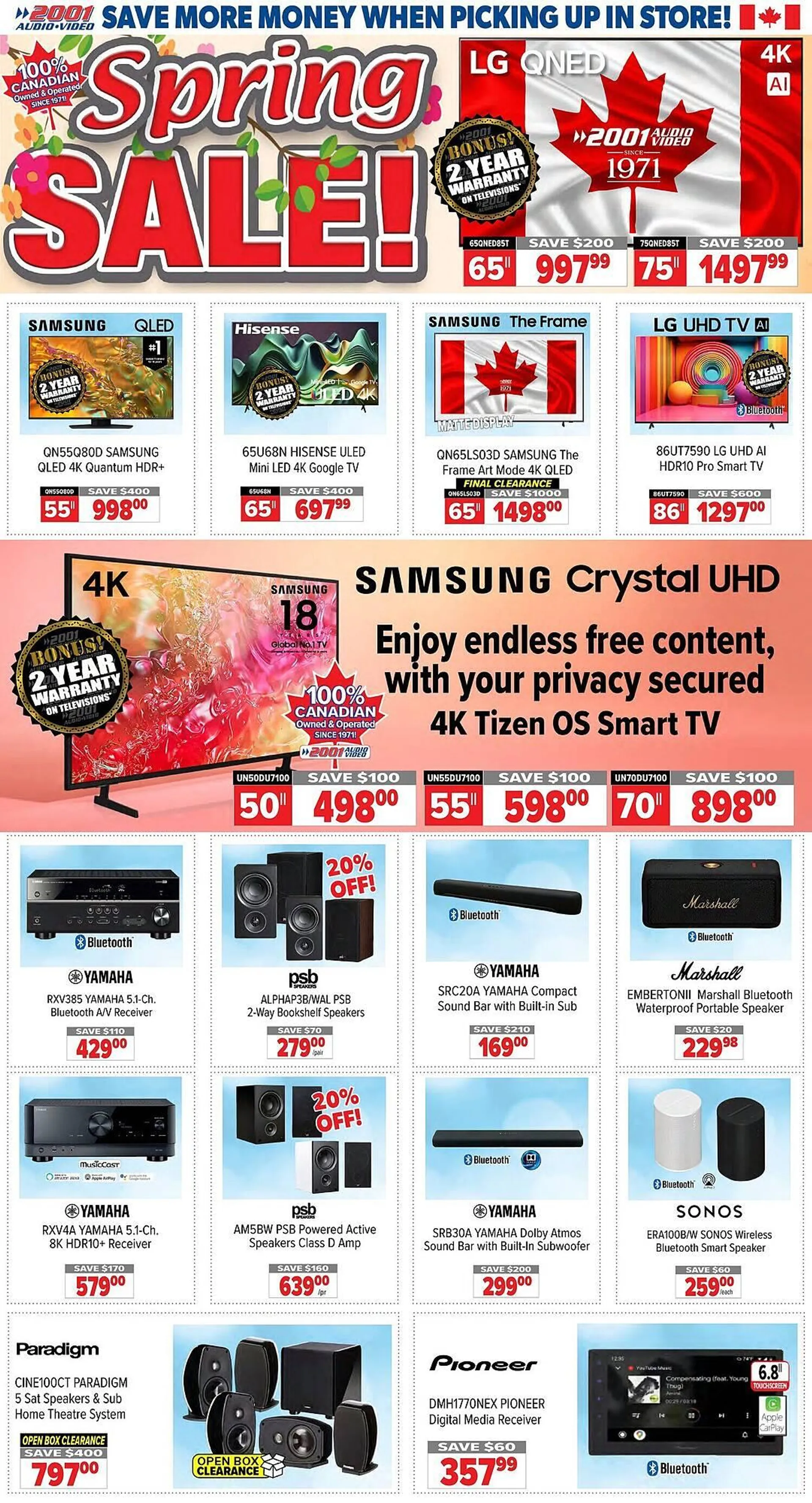 2001 Audio Video flyer - 1