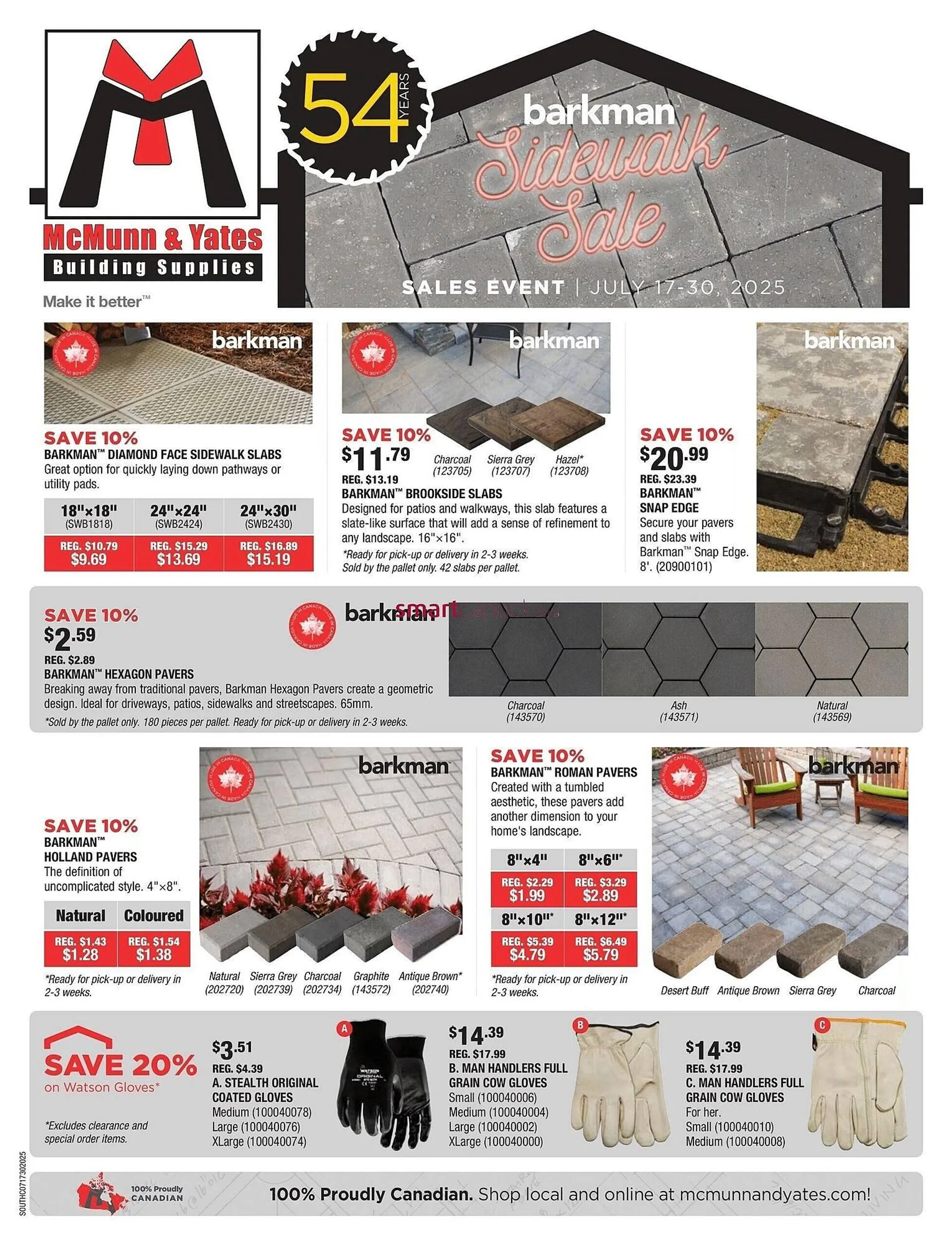 McMunn & Yates Building Supplies flyer from July 17 to July 30 2025 - flyer page 1