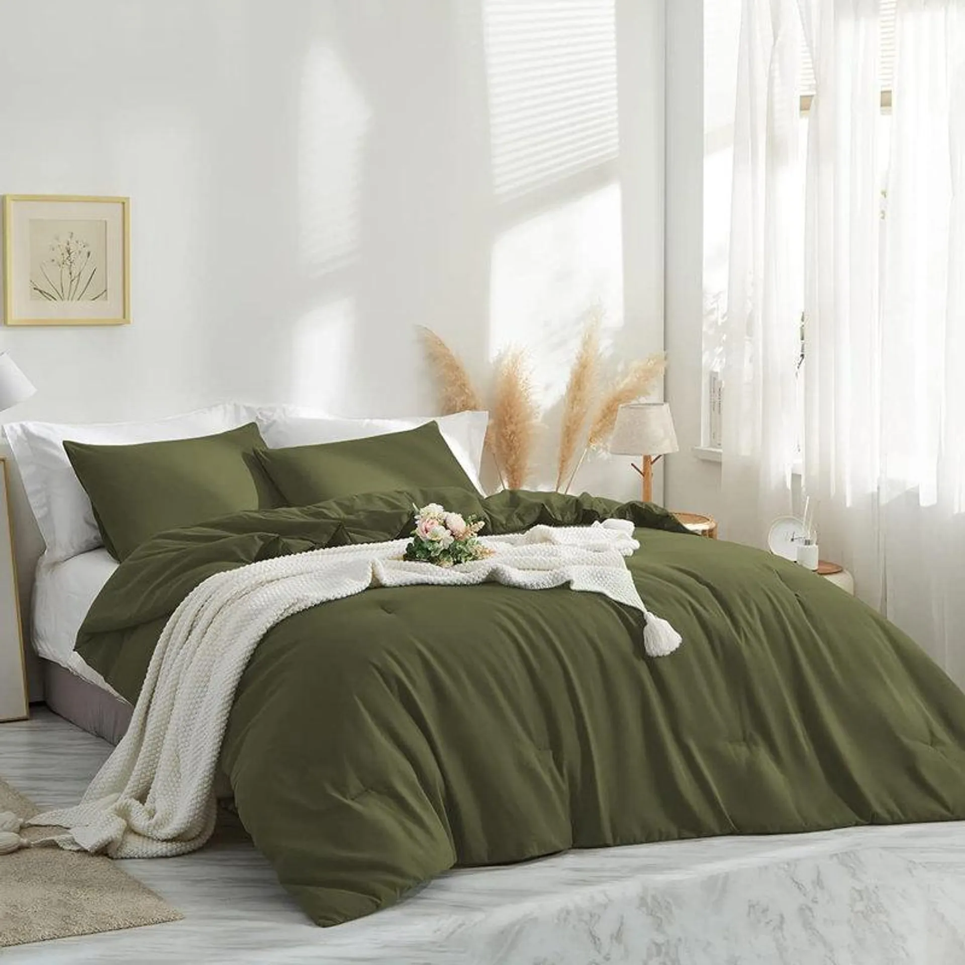 Twill Solid Colour Comforter Set