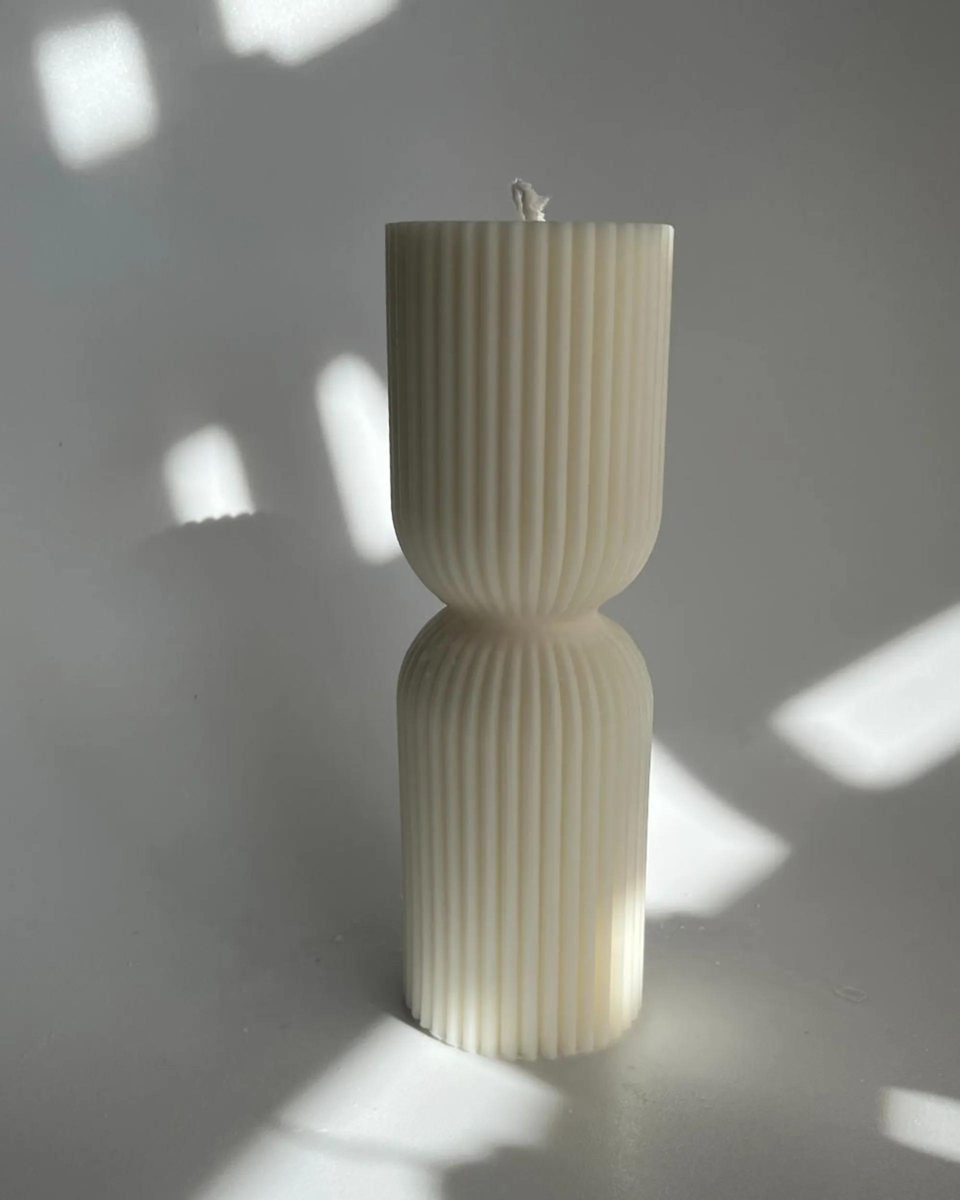 Striped Column Candle | Decorative Candle | AARAM LUX