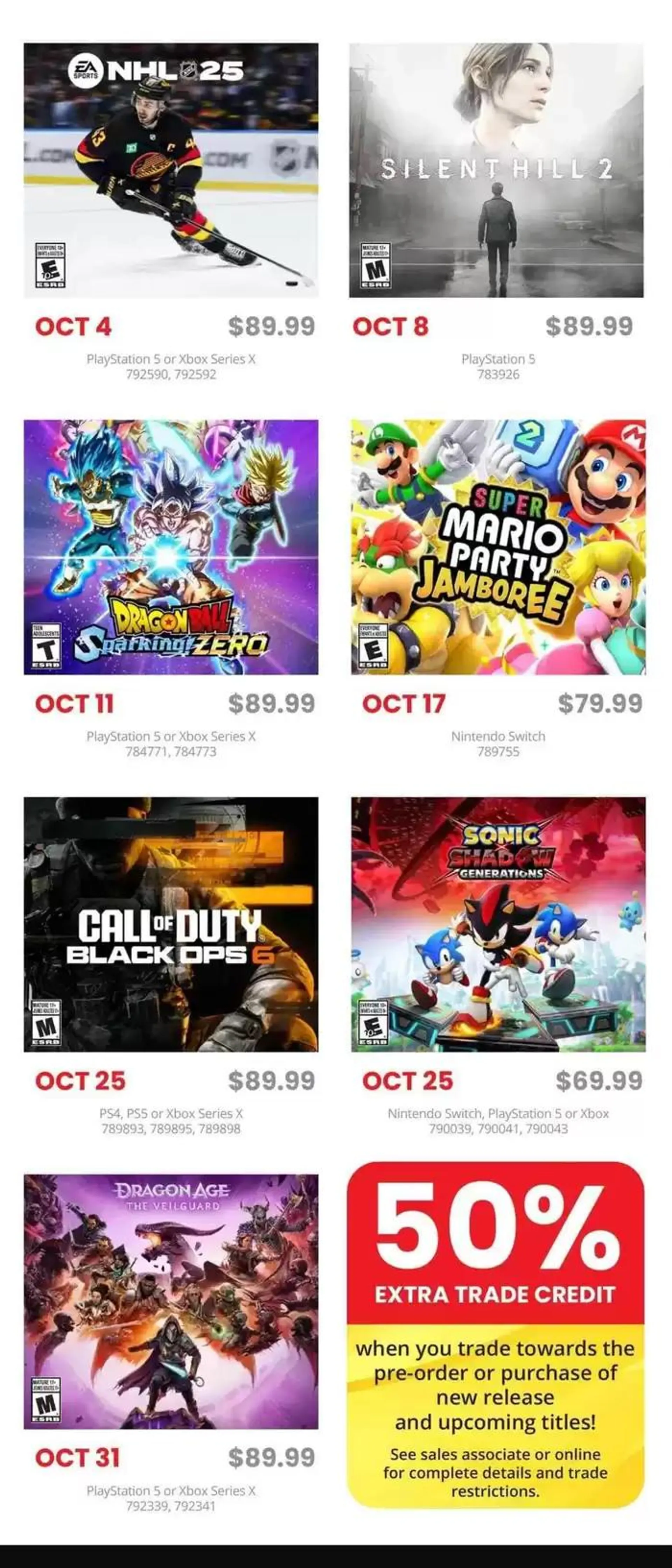 Game Stop Weekly ad from October 7 to November 3 2024 - flyer page 2