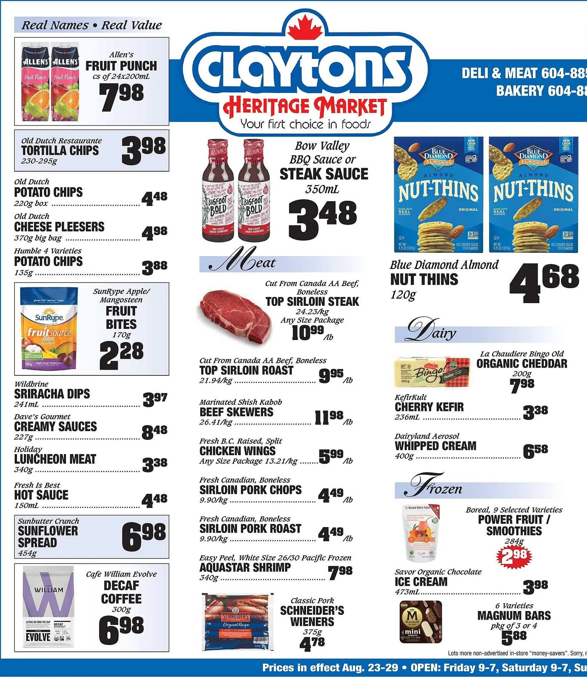 Claytons Heritage Market flyer - 1