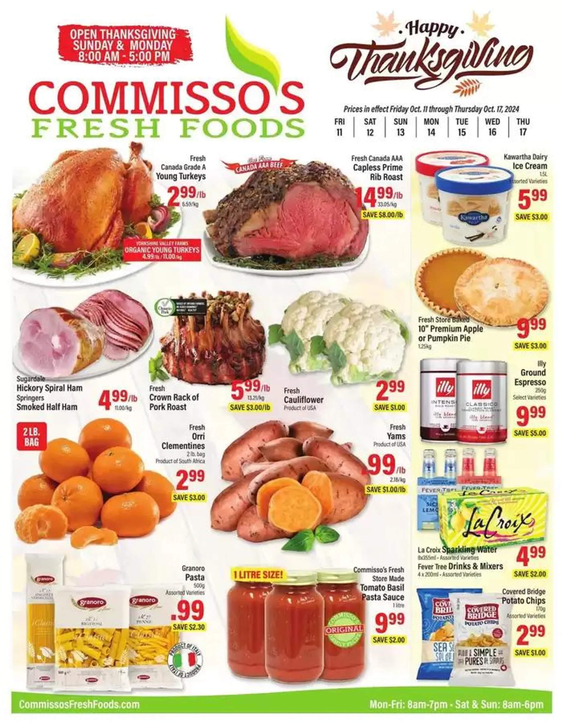 Commisso's Fresh Foods weeky flyer from October 11 to October 17 2024 - flyer page 1