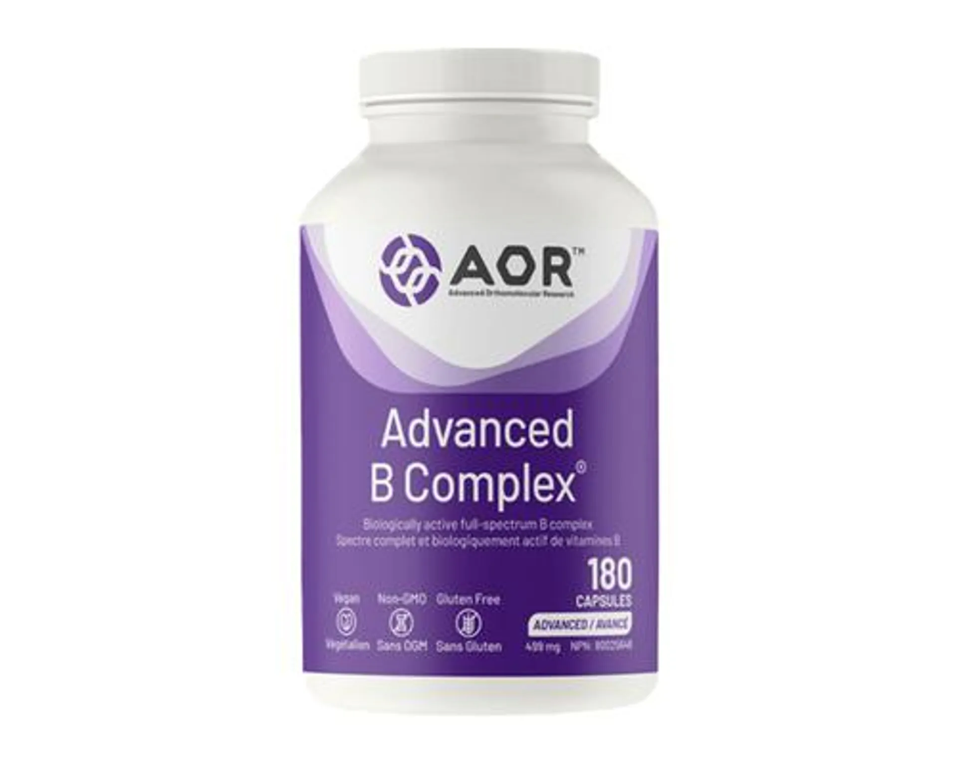 AOR Advanced B Complex 499mg 180 Capsules