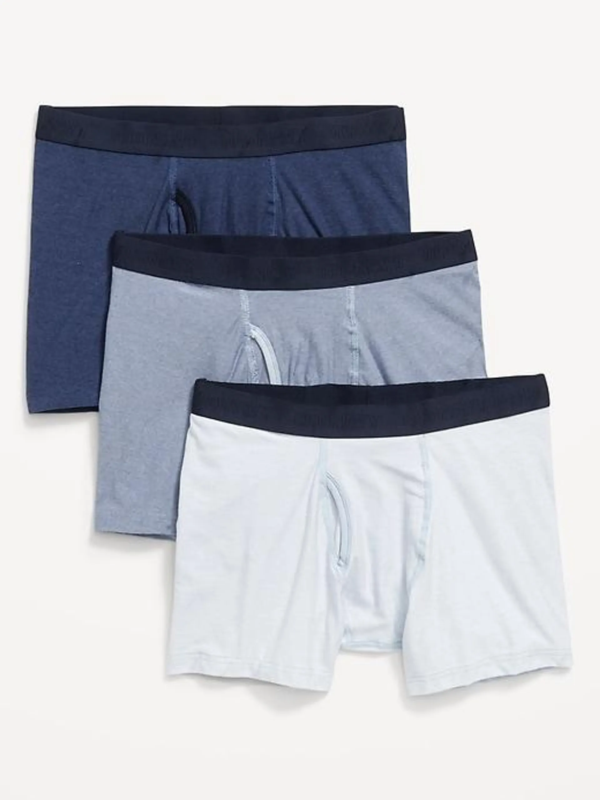 Built-In Flex Boxer-Briefs Underwear 3-Pack --4.5-inch inseam