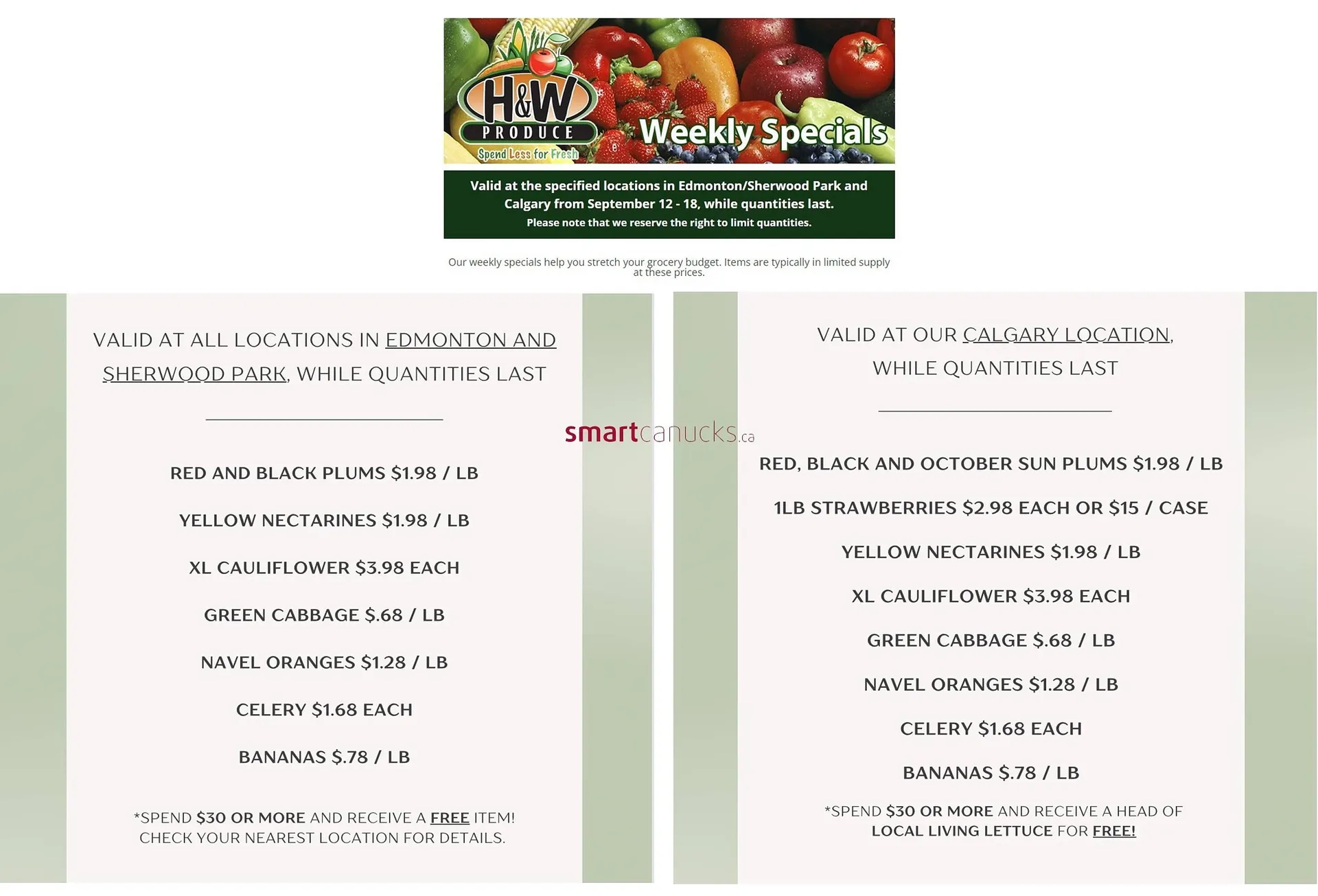 H&W Produce flyer - 1