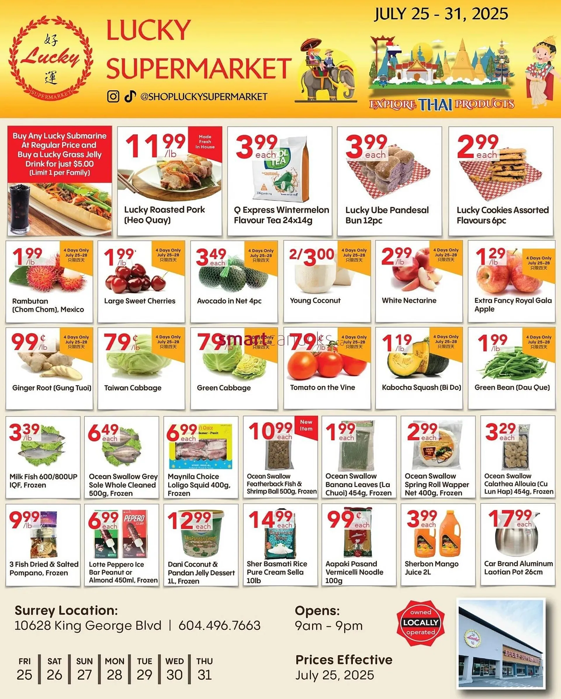 Lucky Supermarket flyer from July 25 to July 31 2025 - flyer page 1