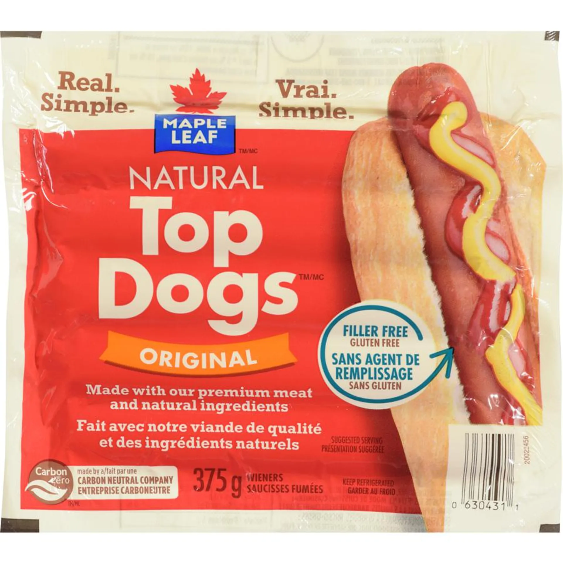 Natural Top Dogs Original Hot Dogs