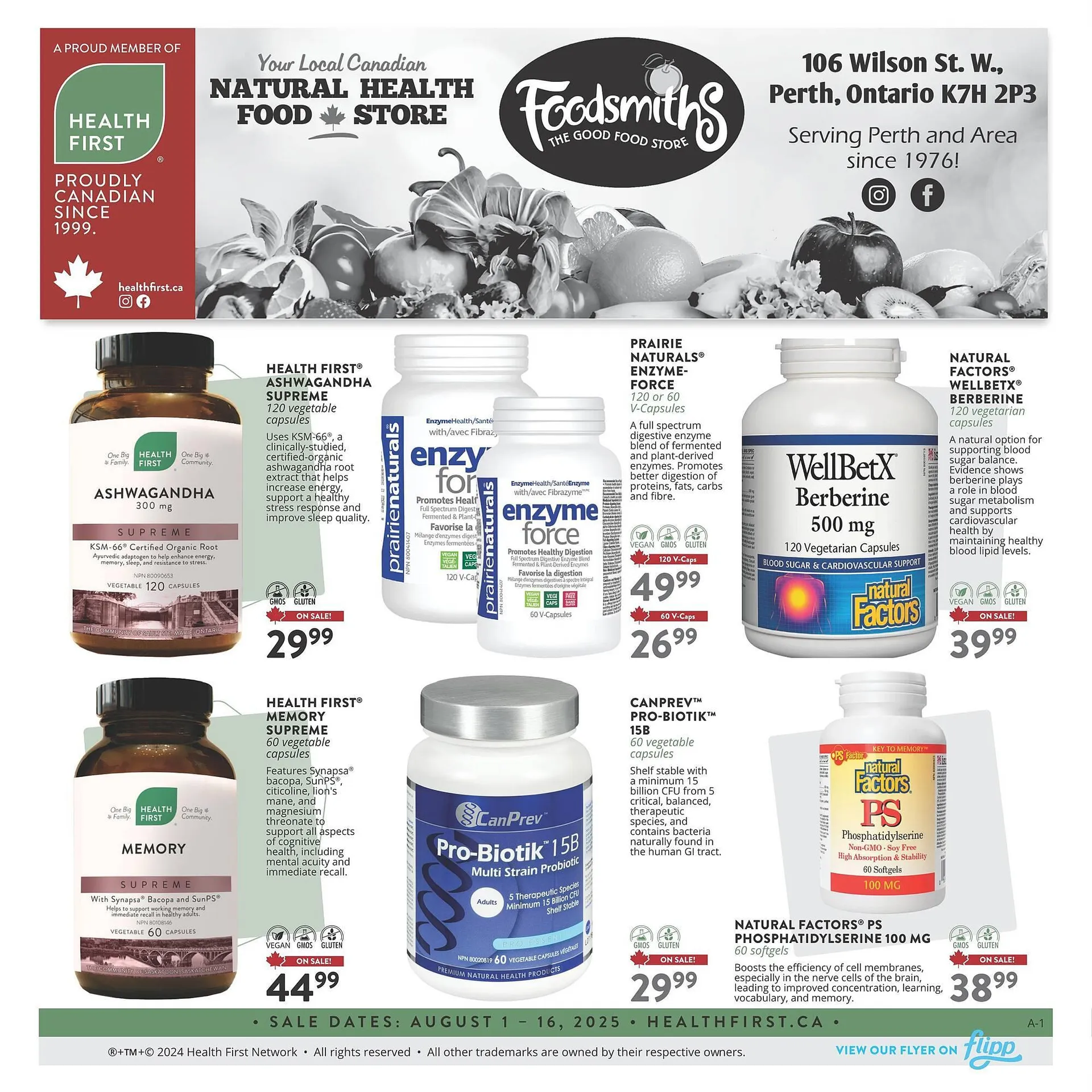 Foodsmiths flyer from August 1 to August 16 2025 - flyer page 1
