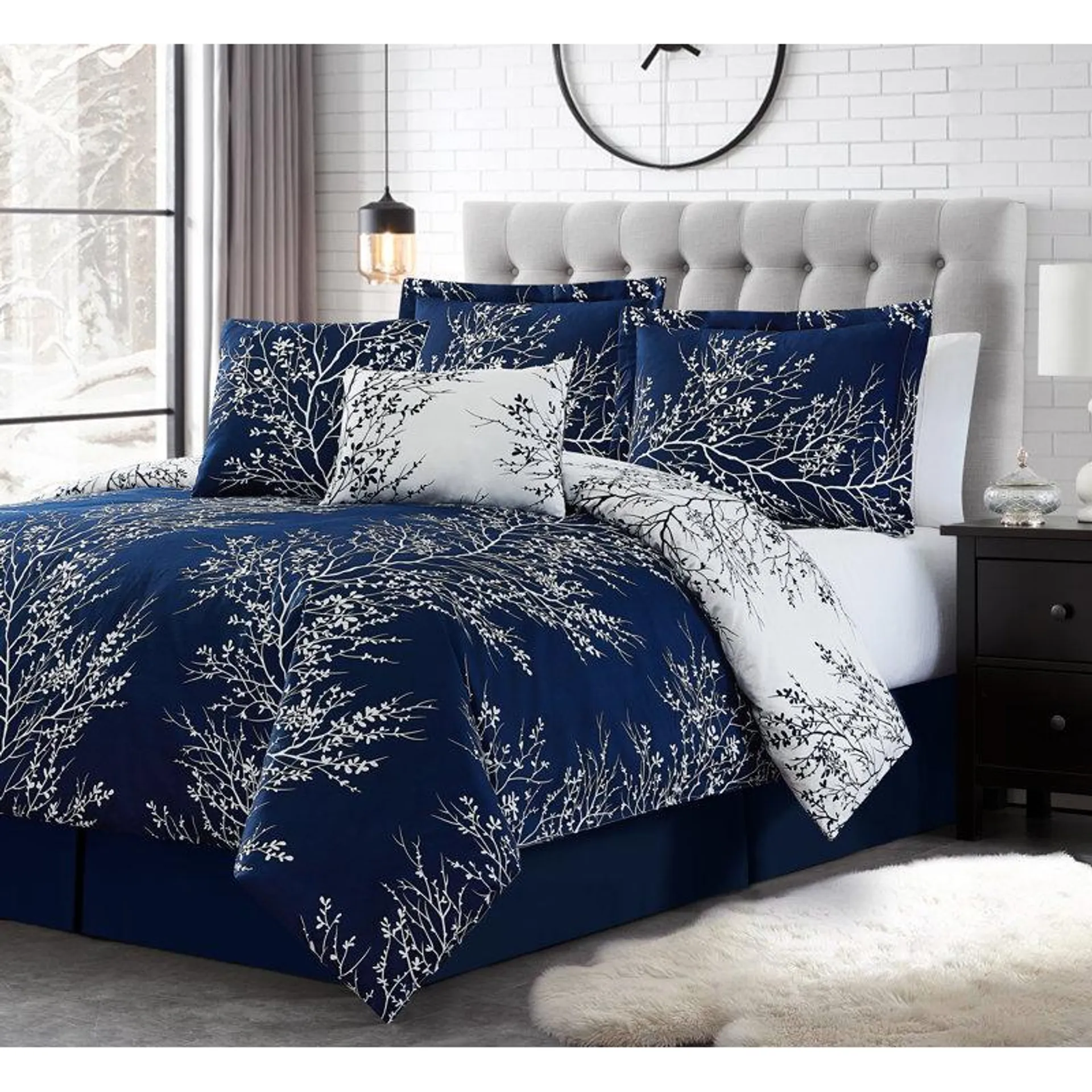 6-Piece Foliage Foliage Reversible Comforter Set