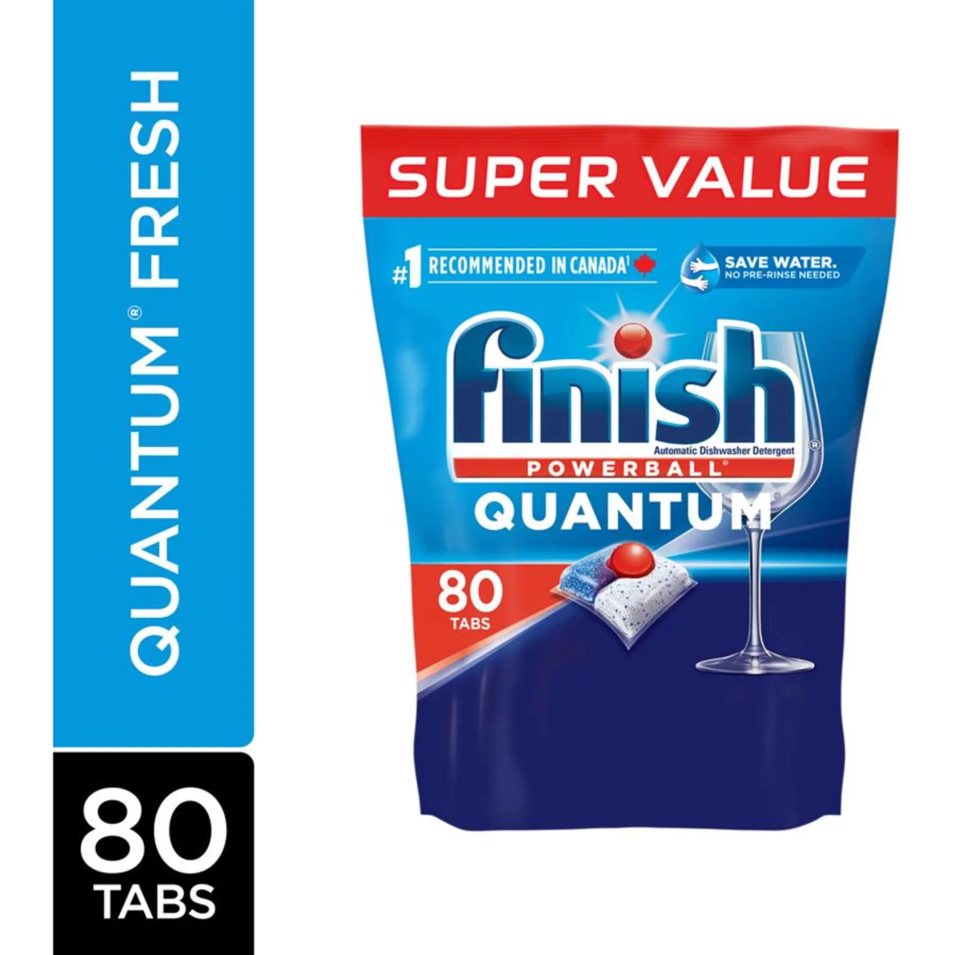 Dishwasher Detergent, Quantum Max, Fresh, Mega Value Pack, Shine and Glass Protect