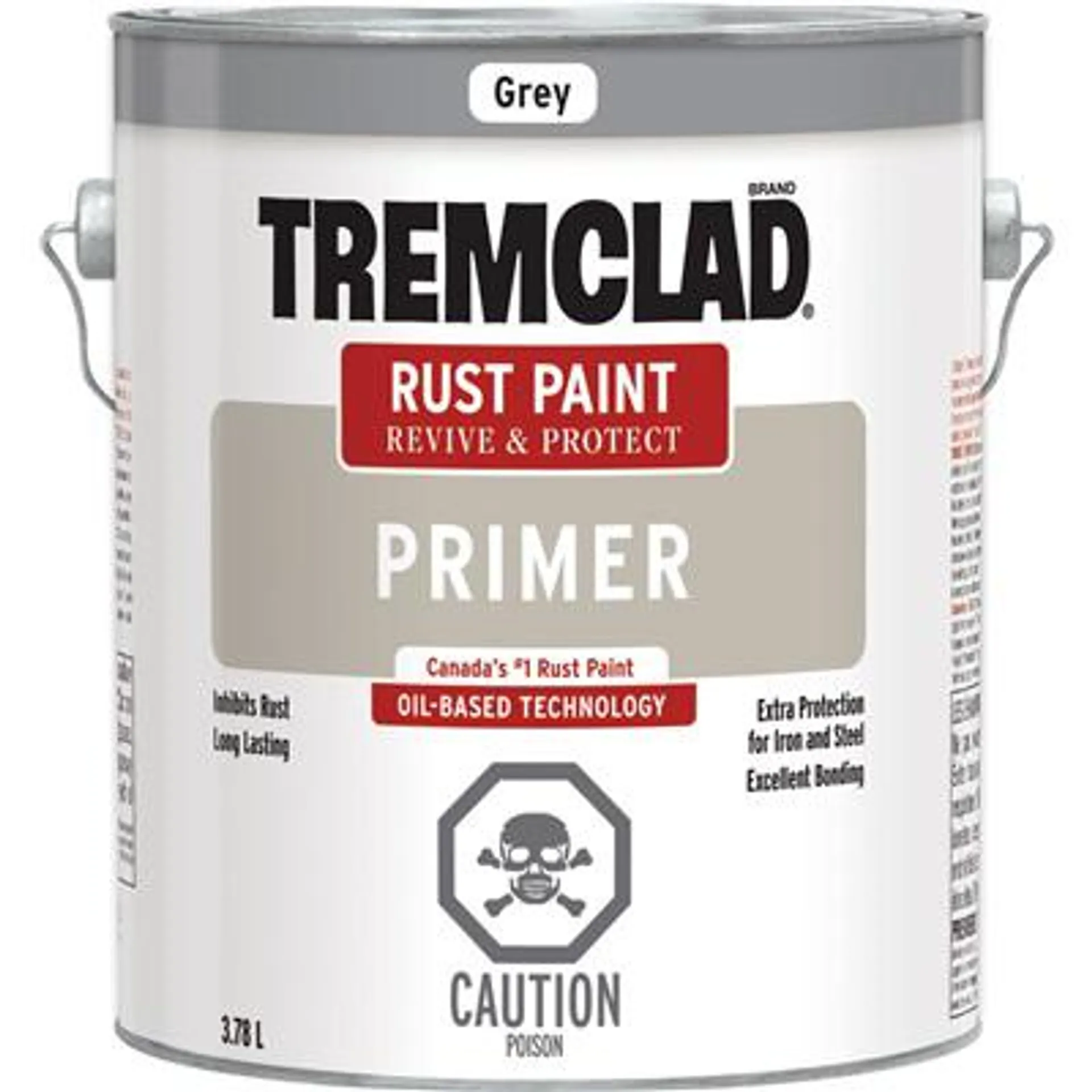 Tremclad Rust Paint Primer Grey 3.78L