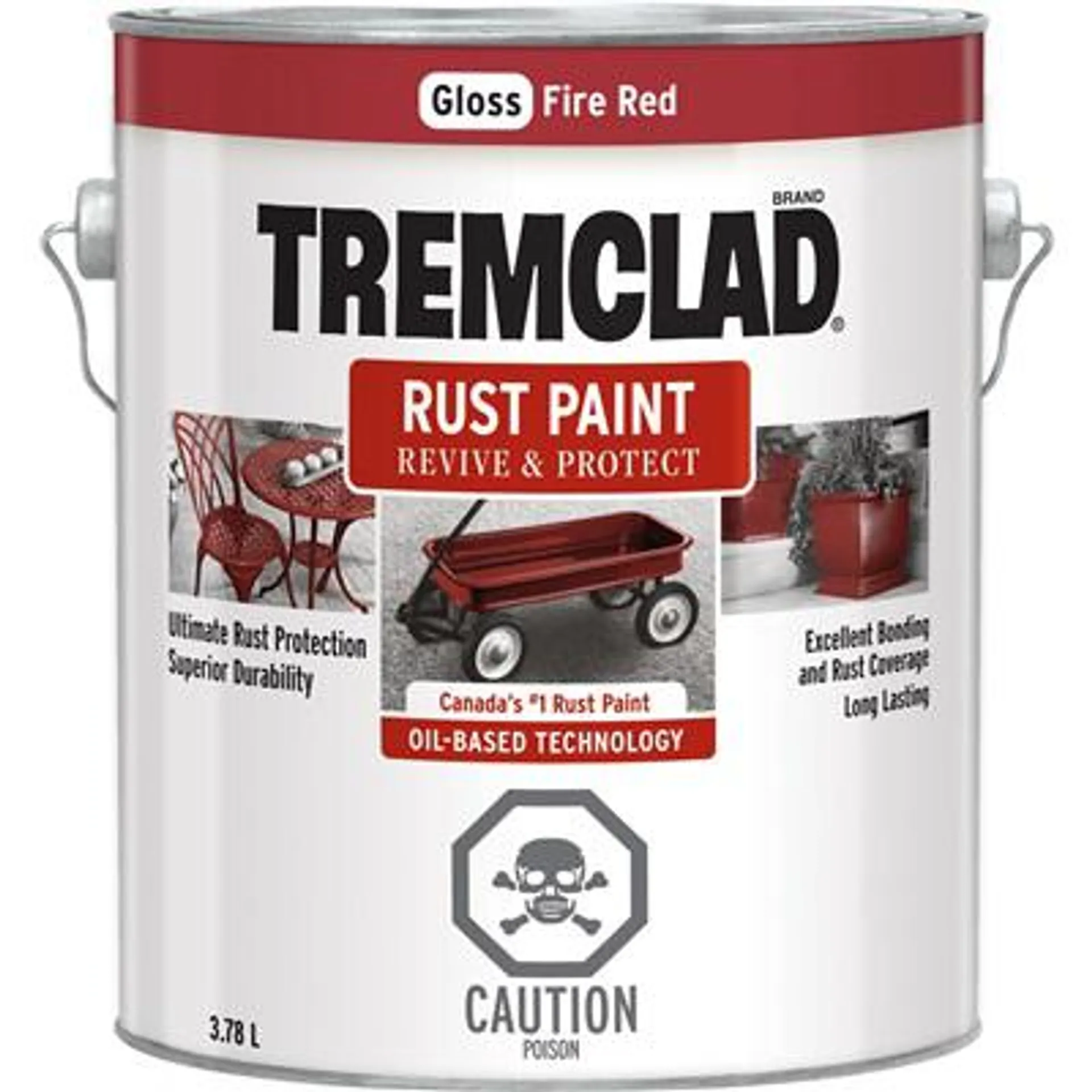 Tremclad Rust Paint Fire Red 3.78L