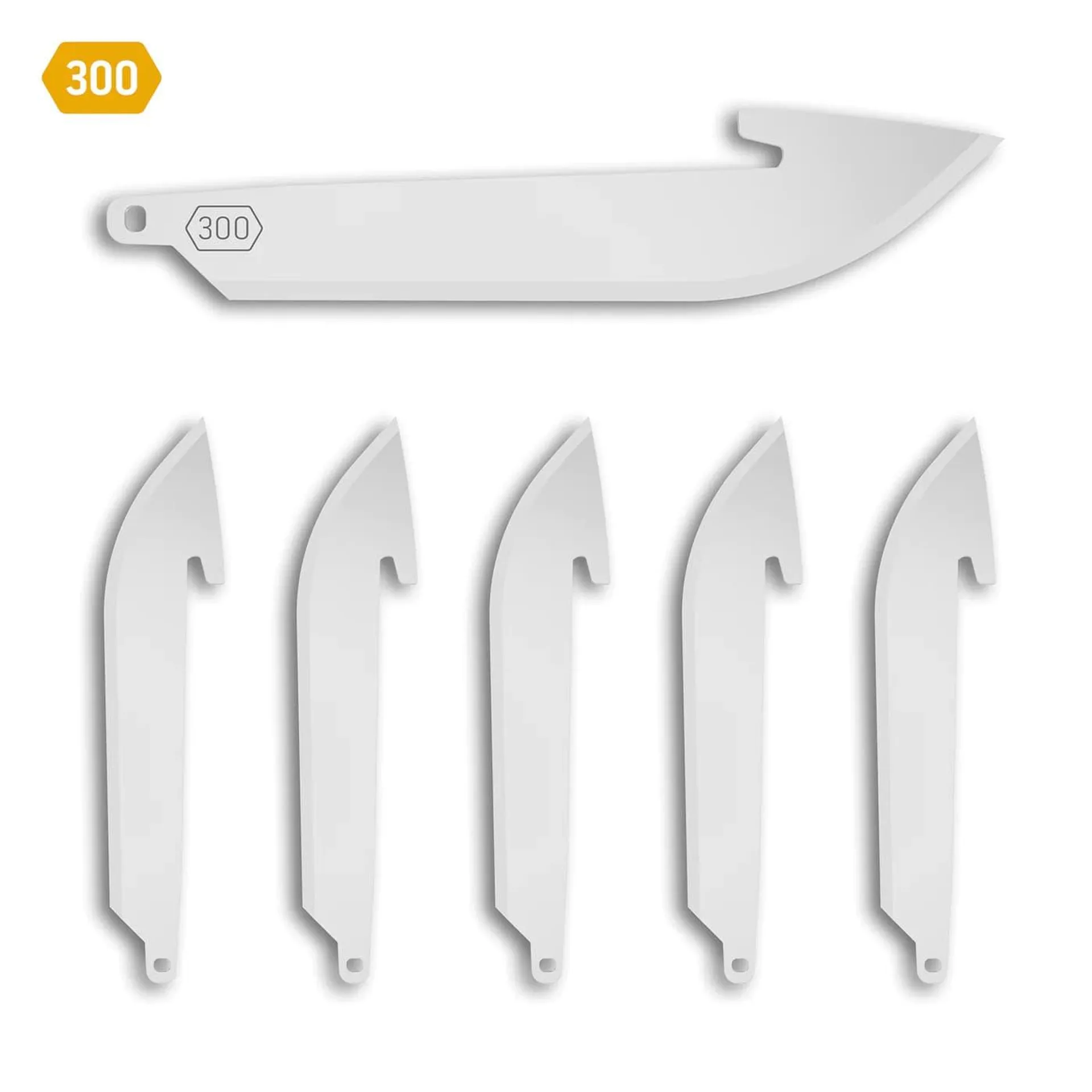 Outdoor Edge® 300 (3.0”) RazorSafe Drop-Point Replacement Blade 6-Pack