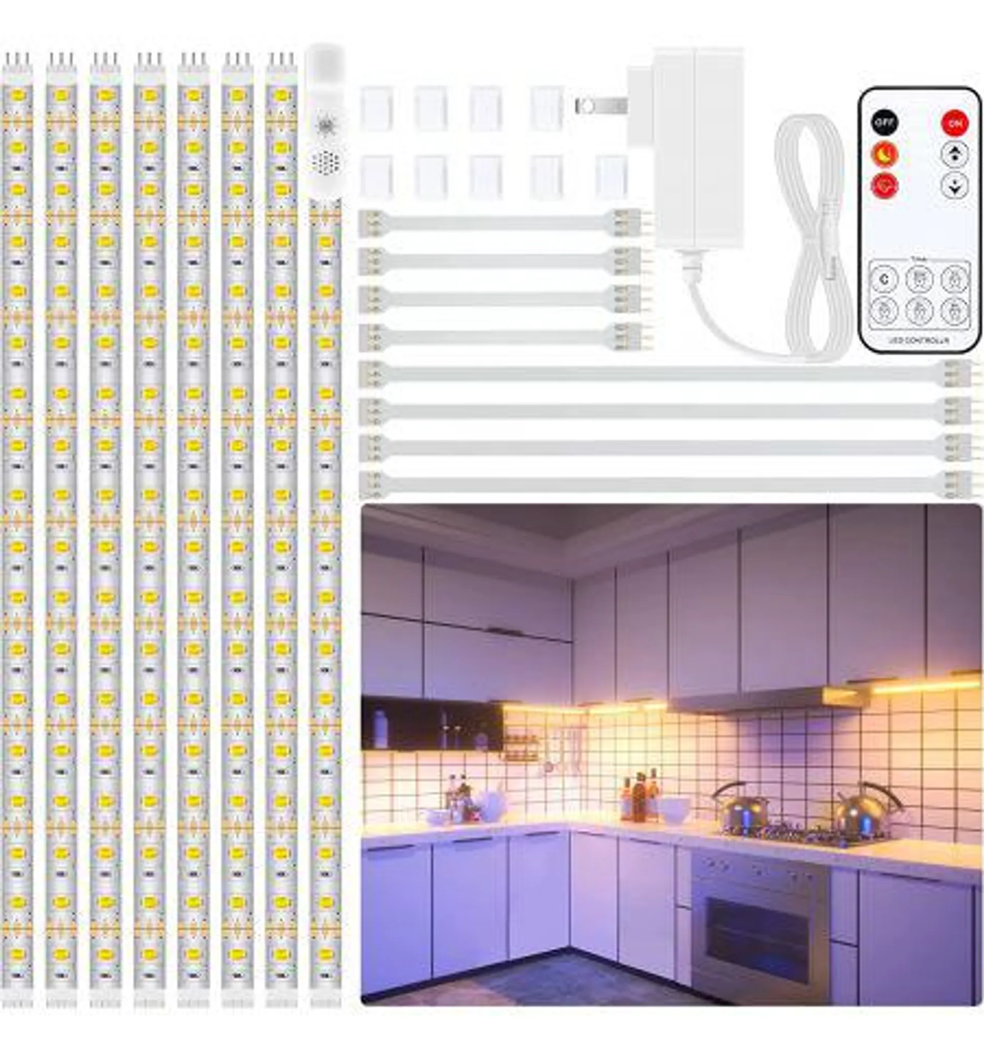 13ft Under Cabinet Led Strip Lighting with Remote