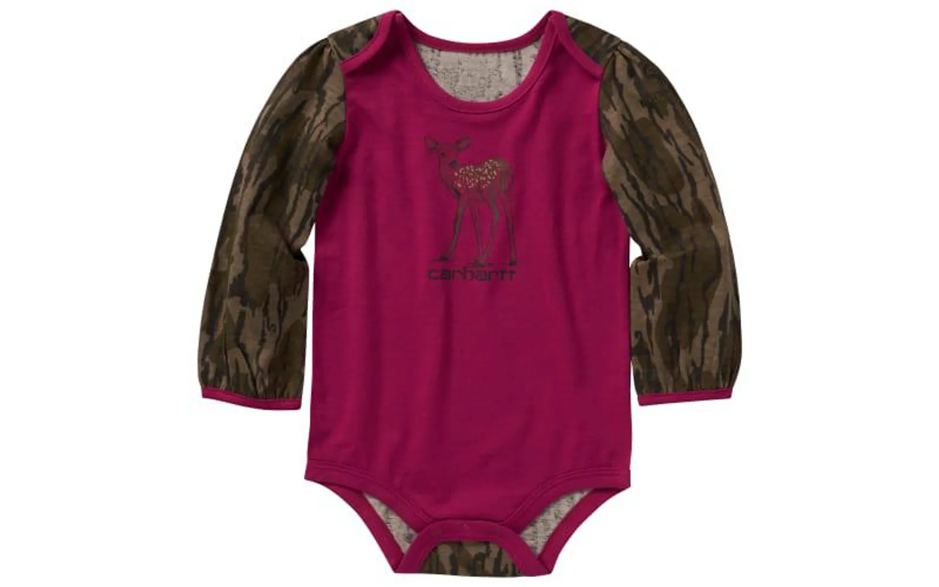 Carhartt Doe Camo Long-Sleeve Bodysuit for Baby Girls