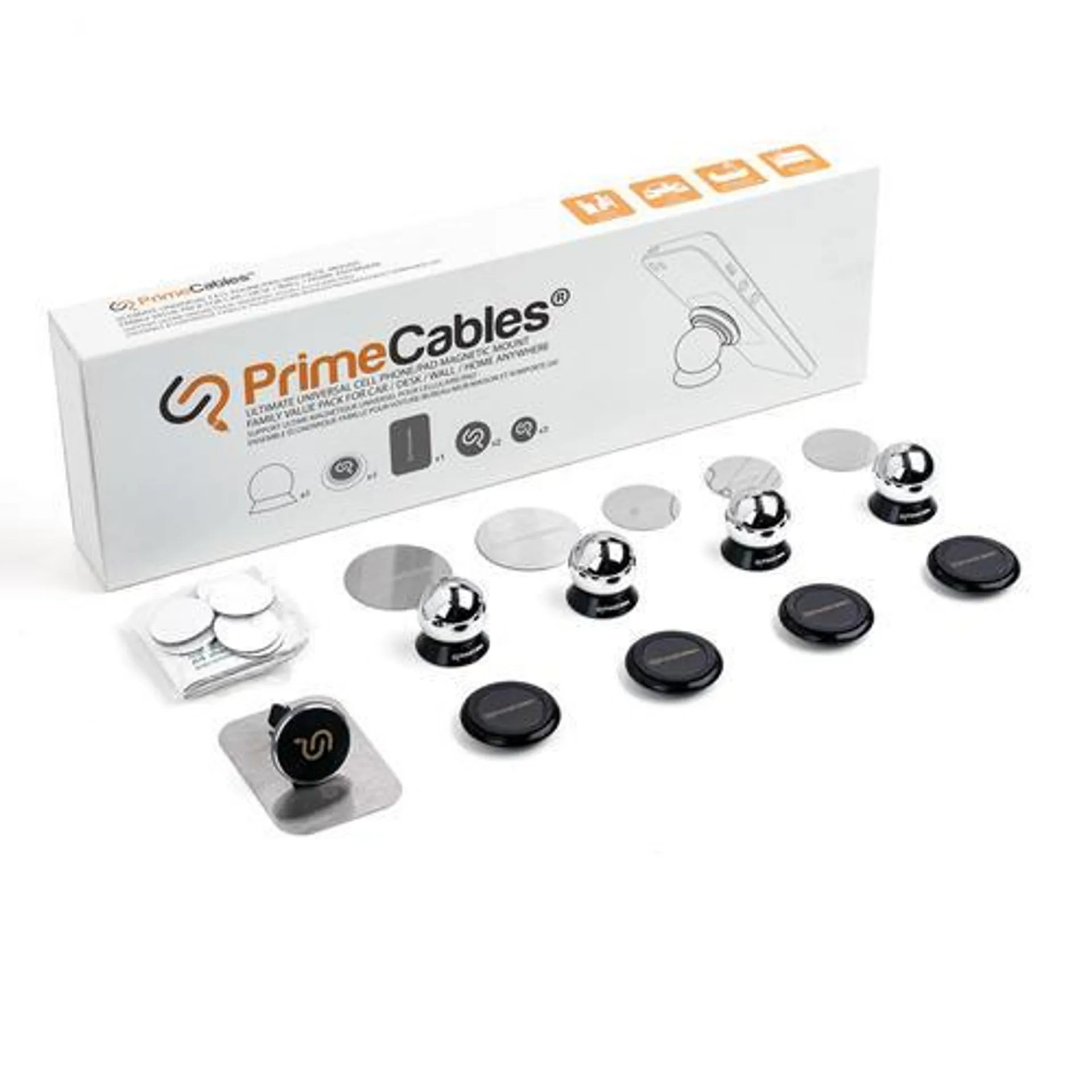 PrimeCables® Ultimate Universal Cell Phone/Pad Magnetic Mount 5 Pack Family Value Pack