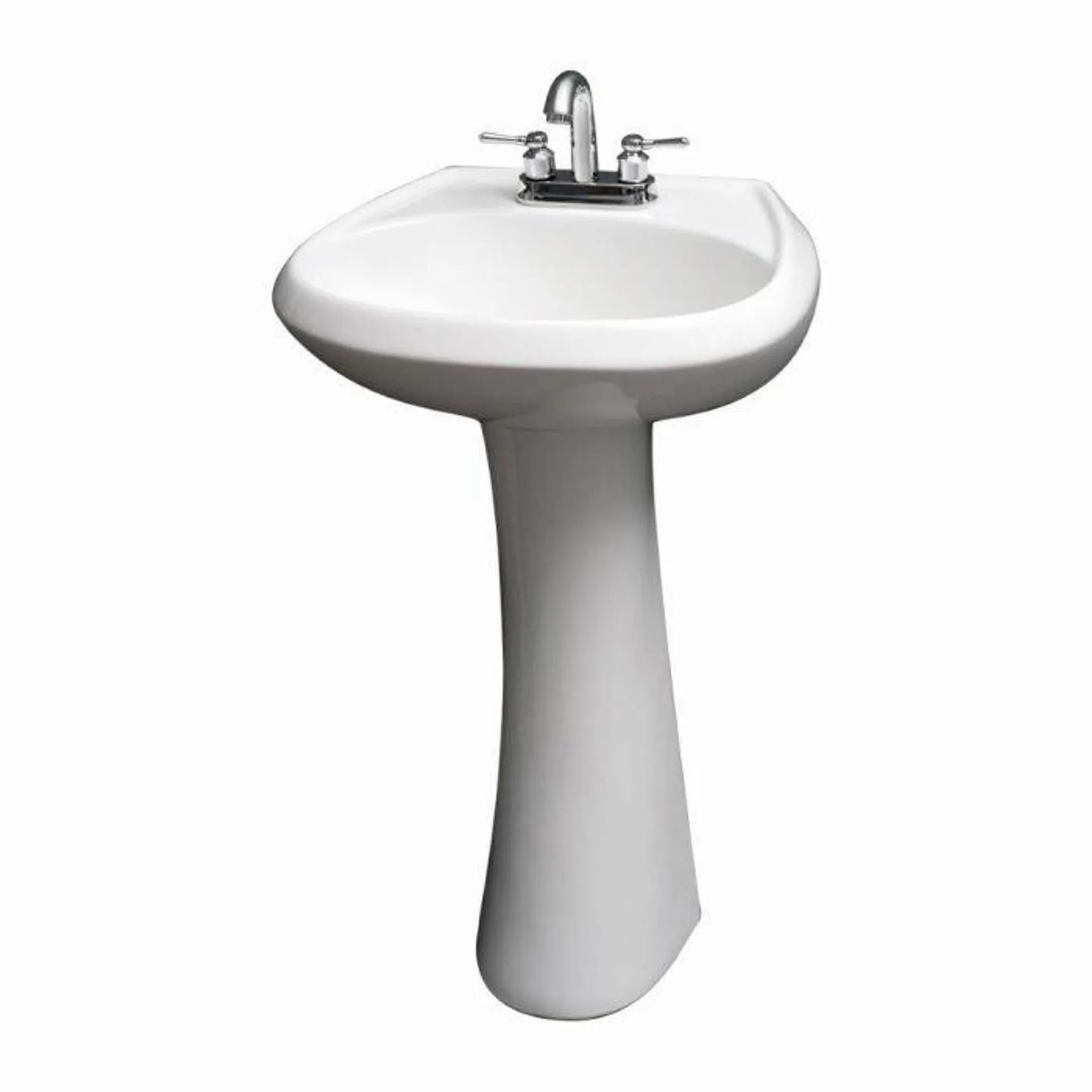 Dolphin New Orleans Oval Pedestal Sink 3-Hole