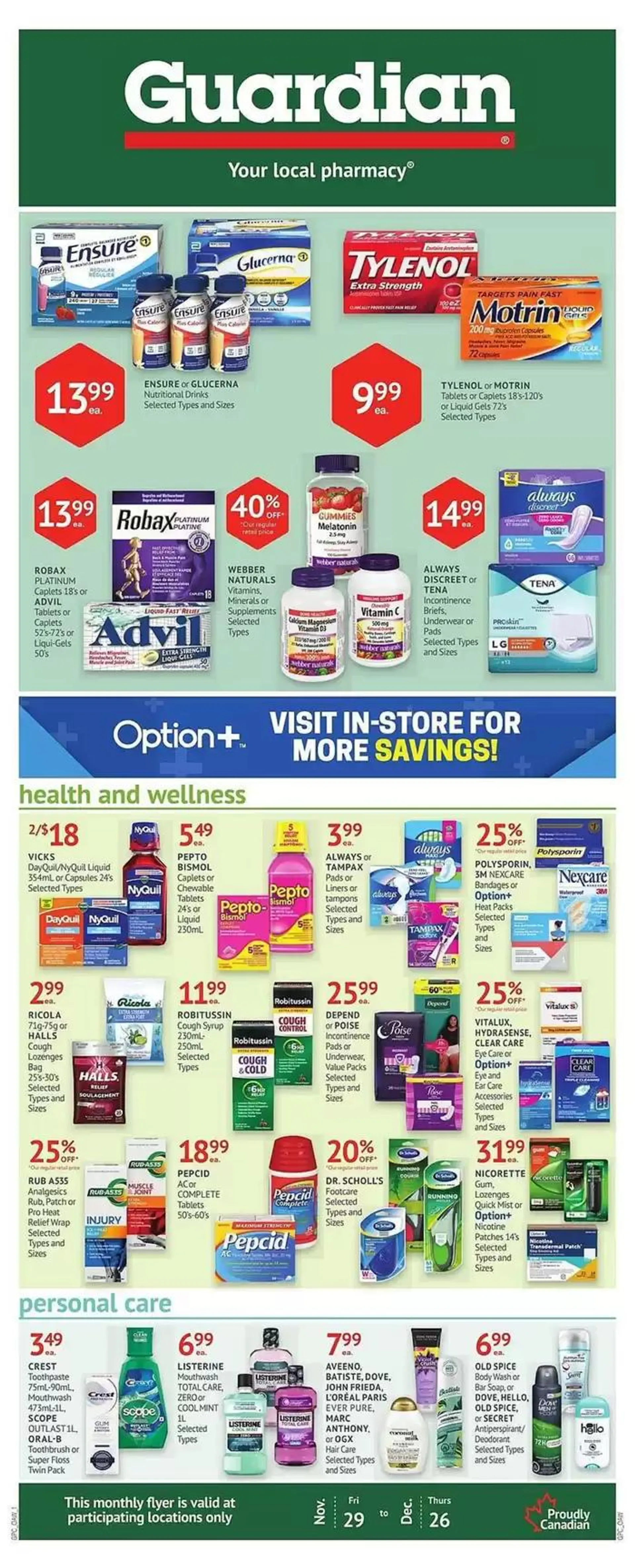 Guardian Pharmacy weekly flyer - 1