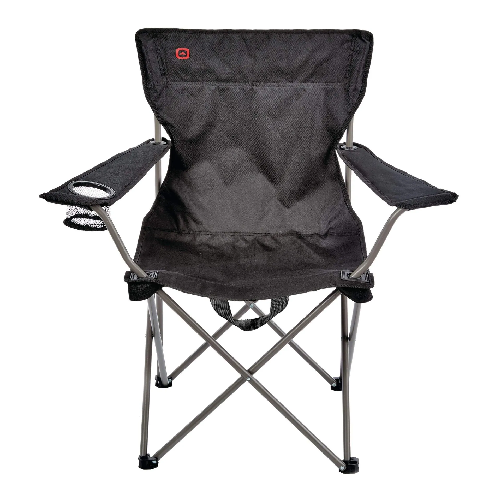 Outbound Wide Back Folding Camping Quad Chair w/ Cup Holder & Carry Strap, Assorted