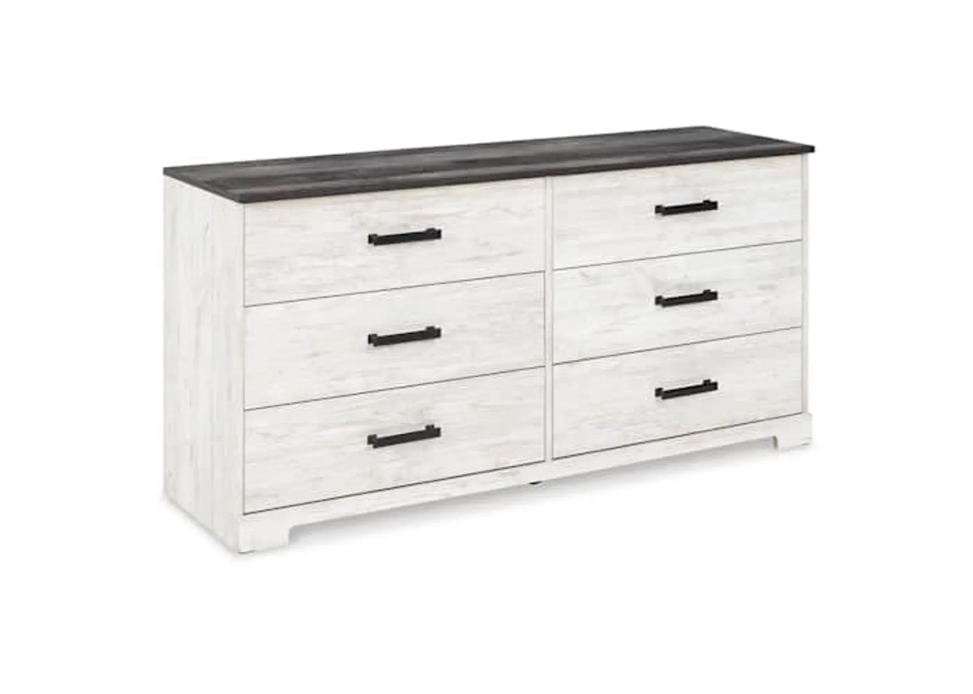 Shawburn Dresser - Whitewash/Charcoal Gray