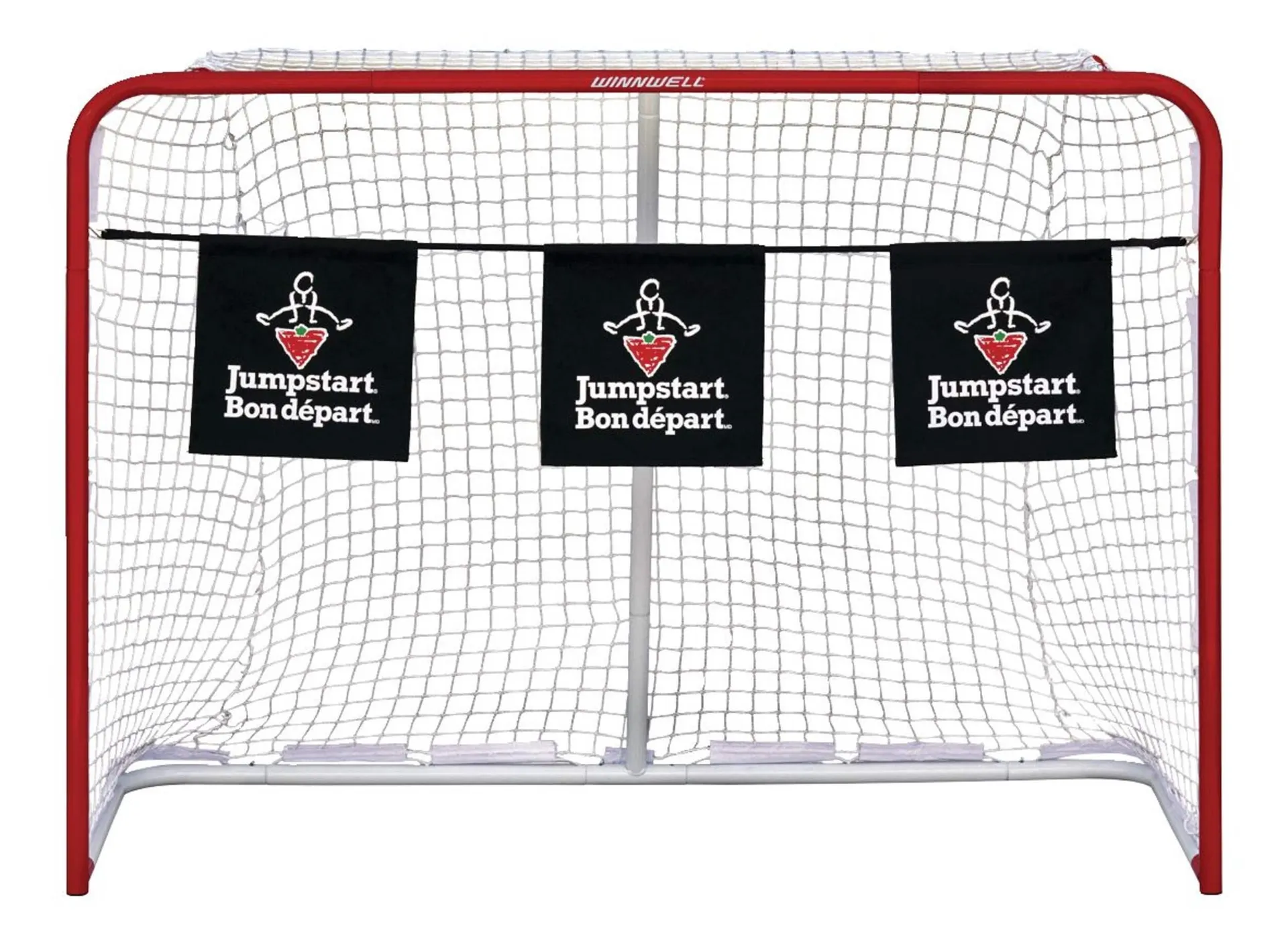 Winnwell Jumpstart Steel Street Hockey Net with Bungee Targets, 60-in