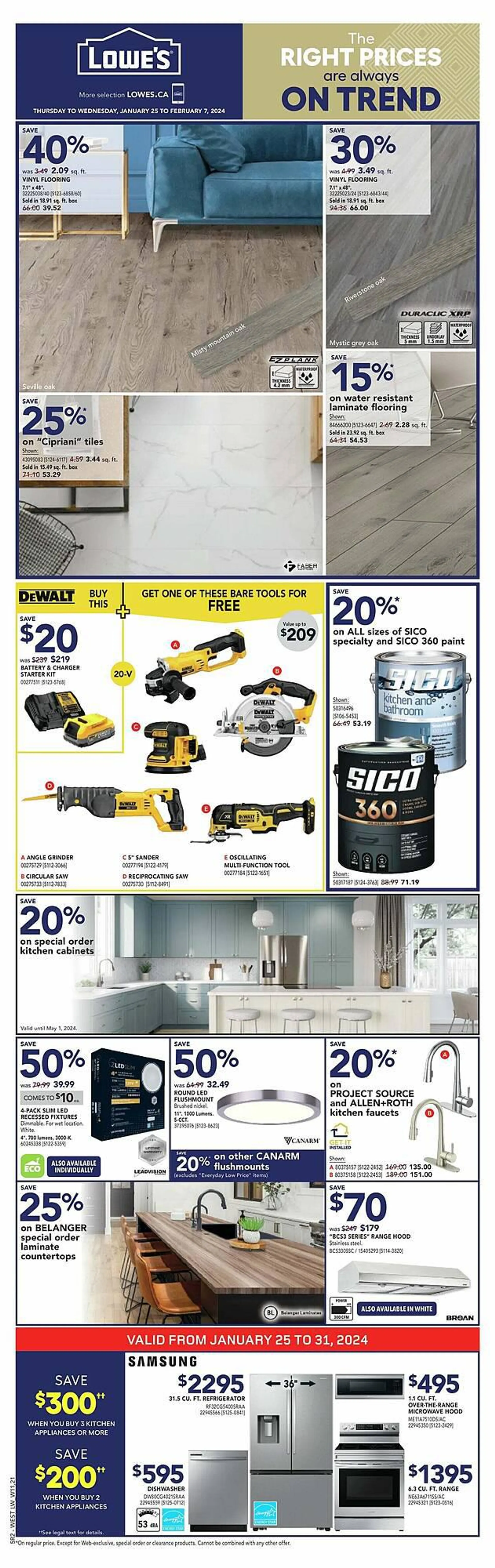 Lowe's flyer from January 24 to January 31 2024 - flyer page 1