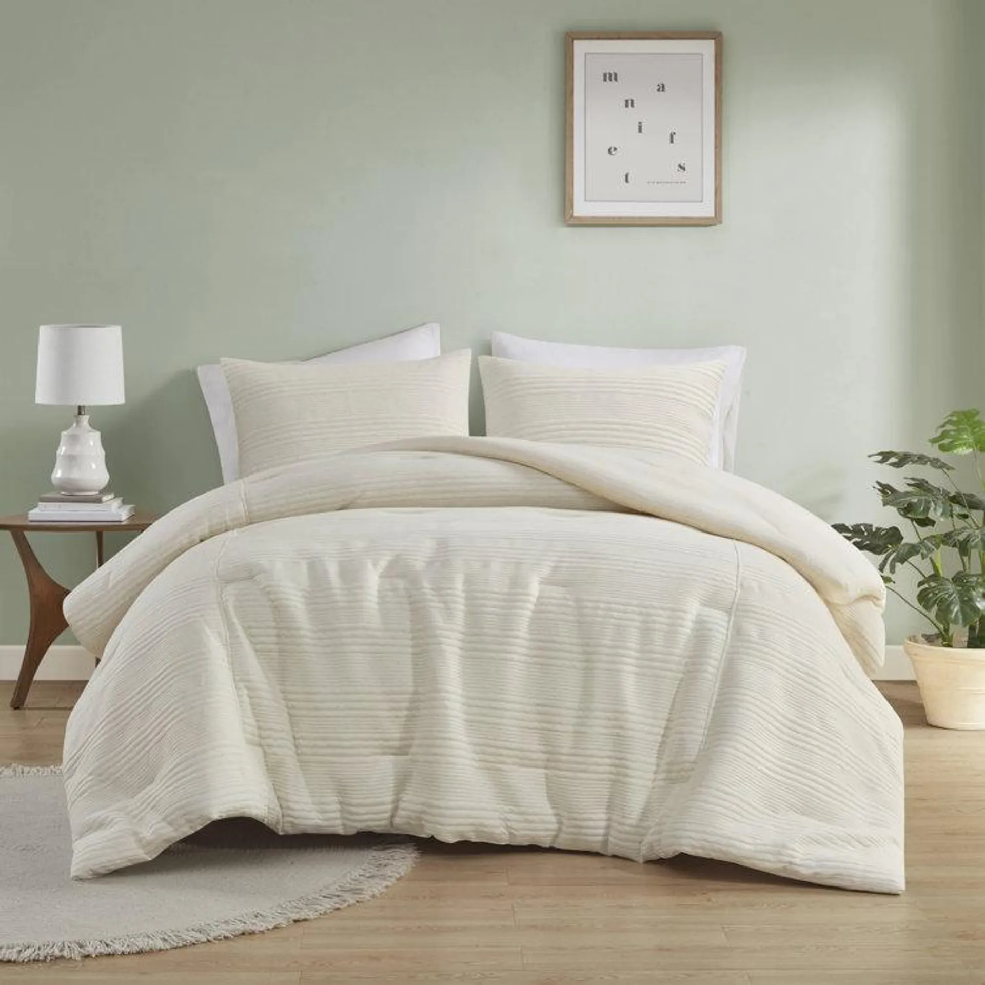 Yosan 3 Piece Knitted Jersey Comforter Set