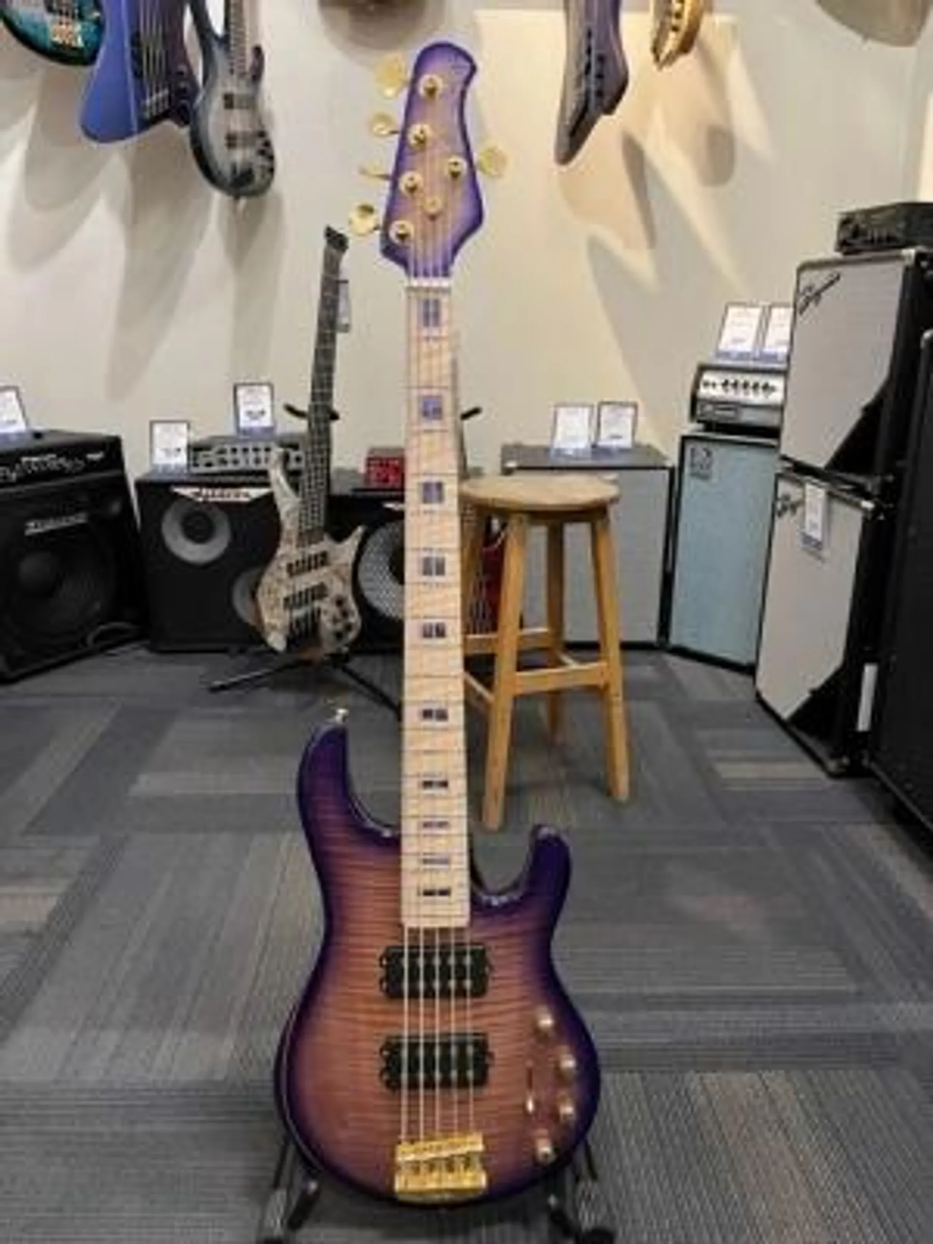 Ernie Ball Music Man BFR StingRay 5 HH Moonbeam Trans Purple Burst