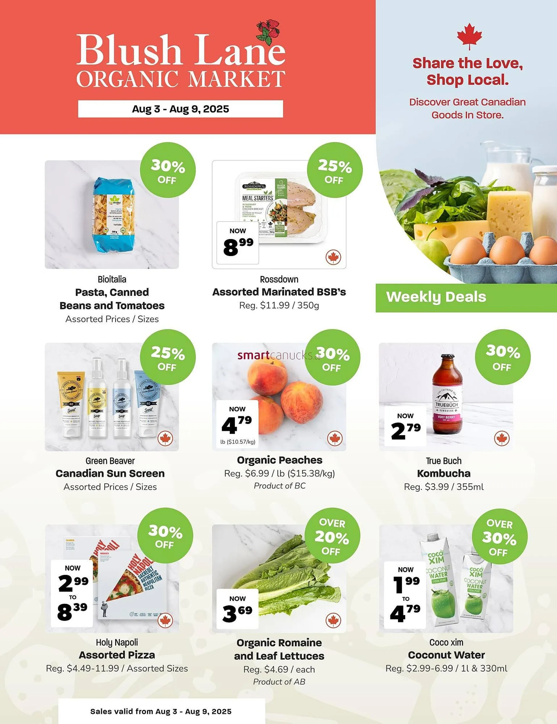 Blush Lane Organics flyer from August 4 to August 10 2025 - flyer page 1