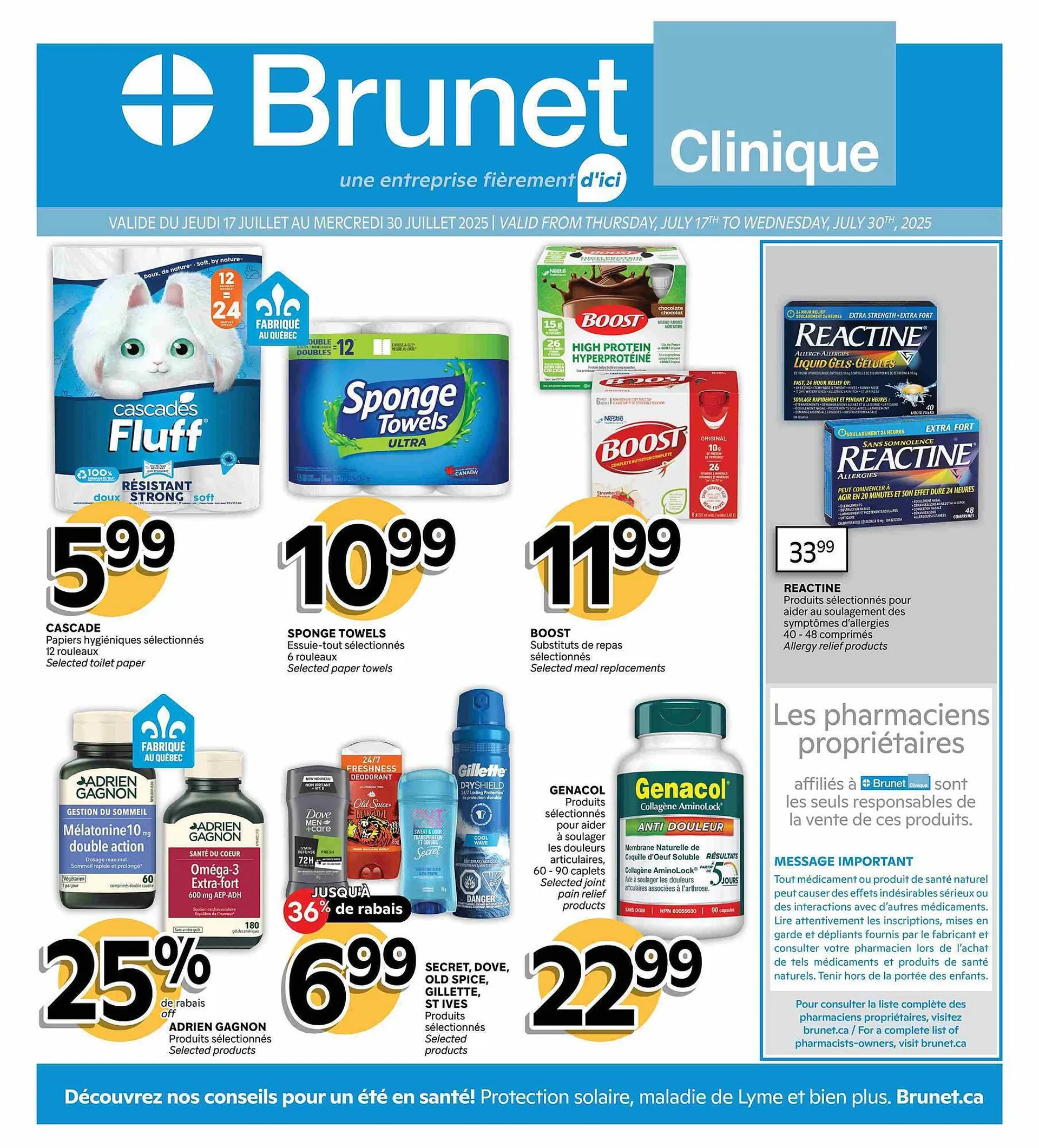 Brunet flyer from July 25 to July 31 2025 - flyer page 1