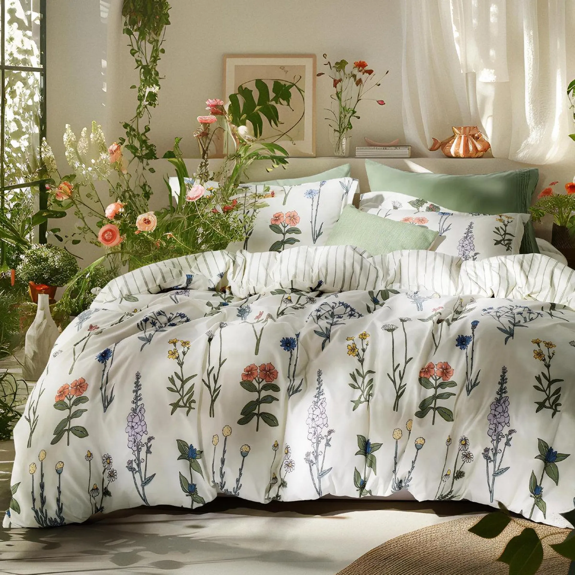 Bedsure Floral Comforter Set
