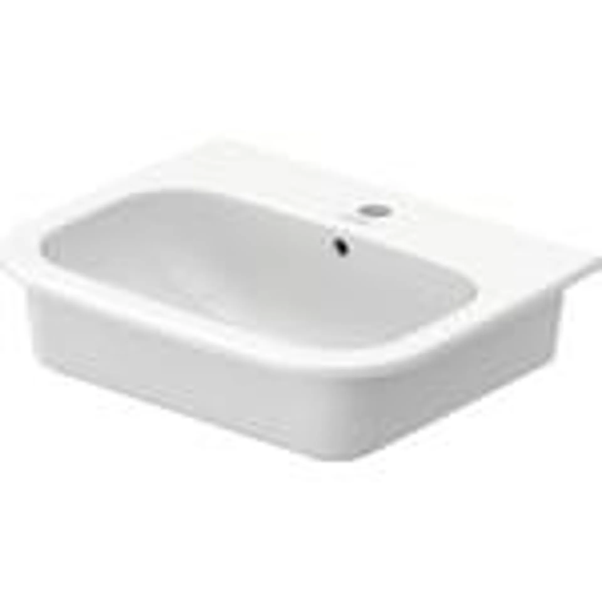 D-Code Ceramic 21-1/2-inch Single-Hole Undermount Bathroom Sink in White