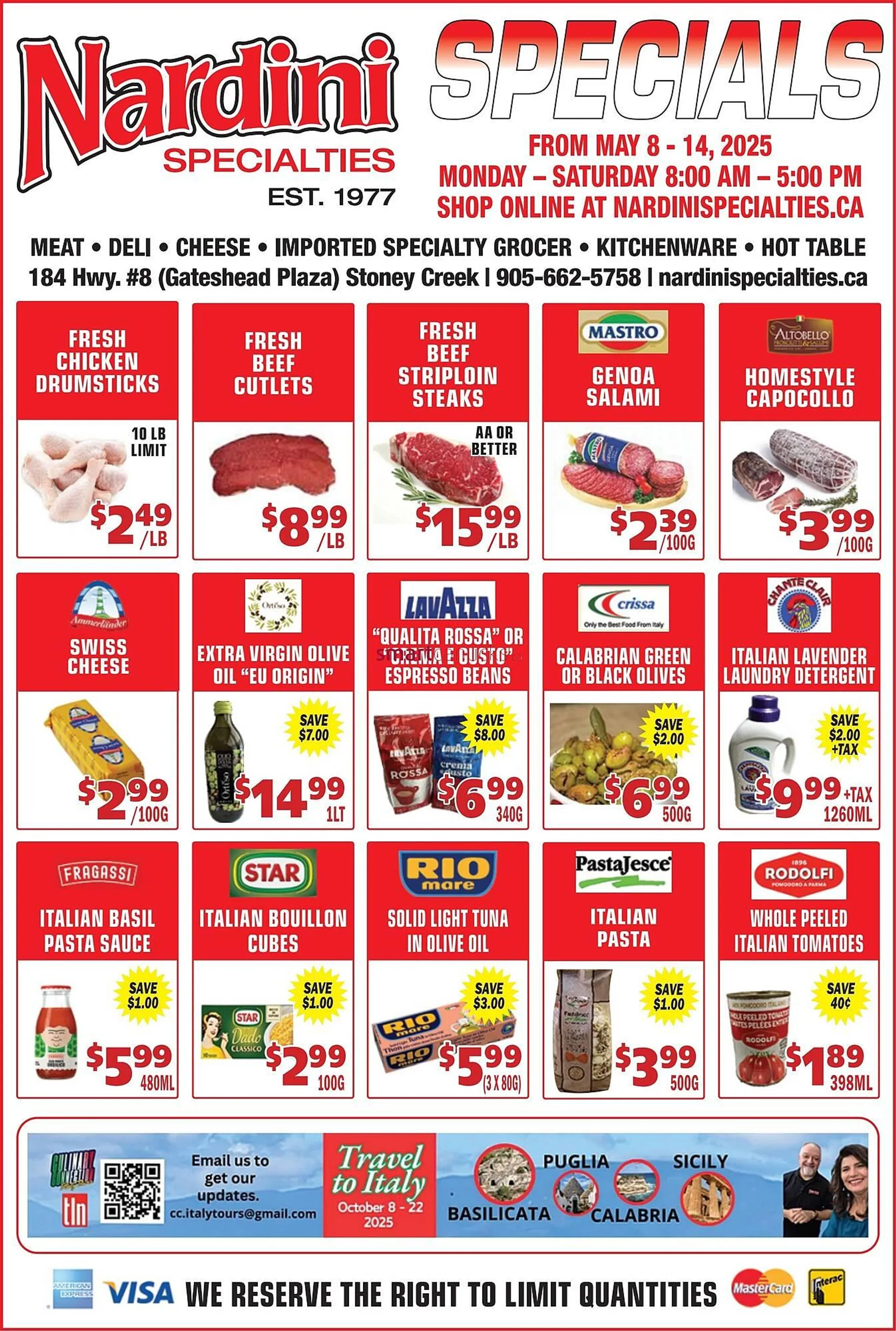 Nardini Specialties flyer - 1