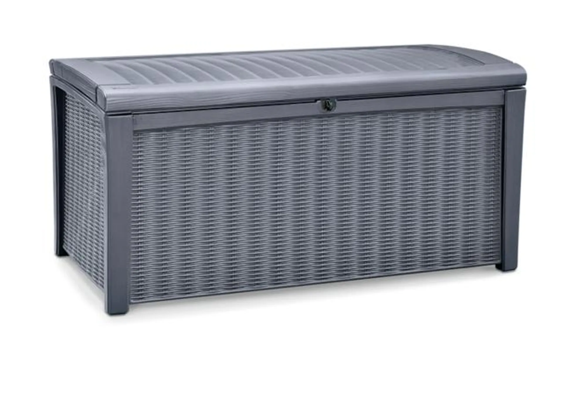 Keter Rattan Style Outdoor Storage Deck Box, Grey, 416-L