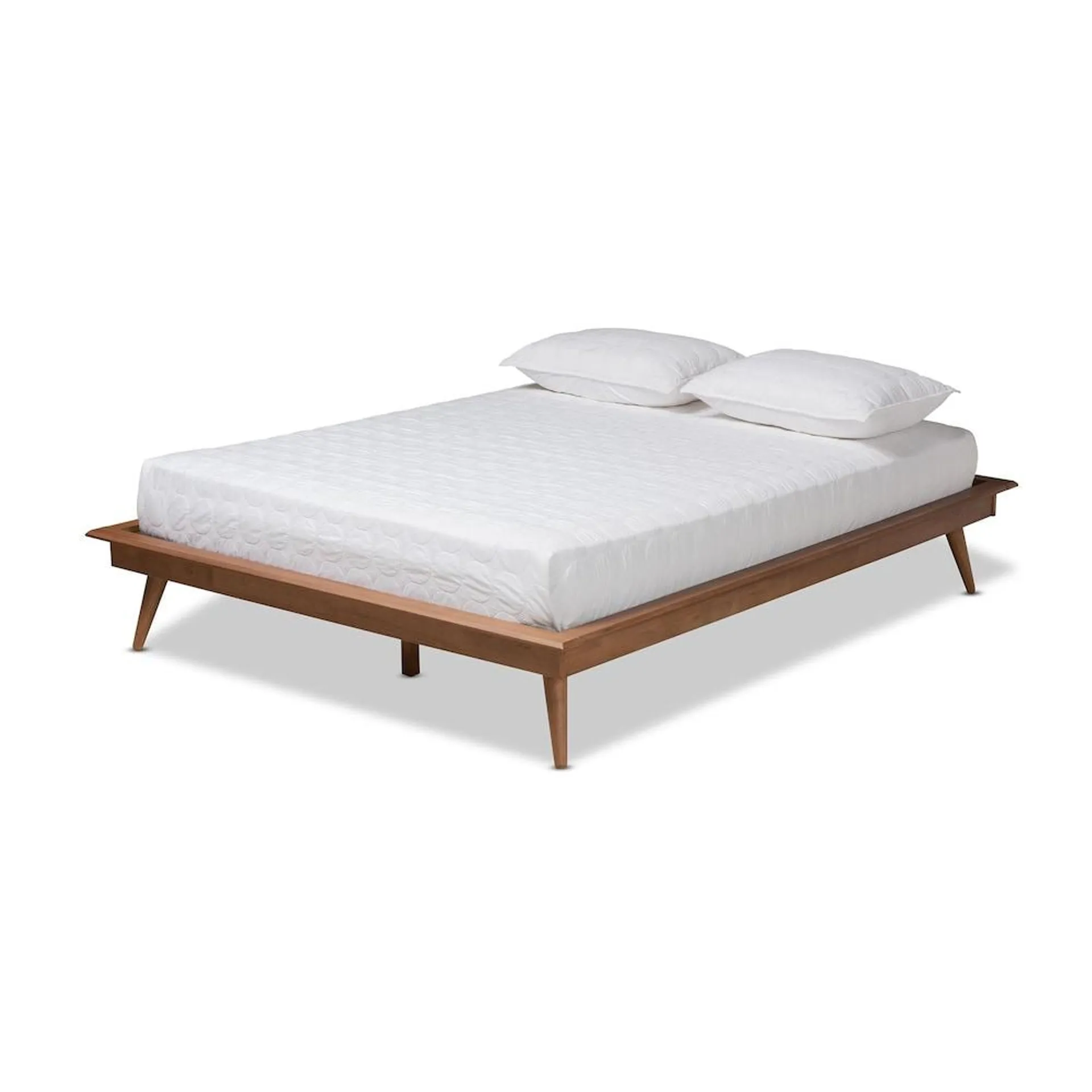 Karine King Platform Bed Frame in Ash Walnut